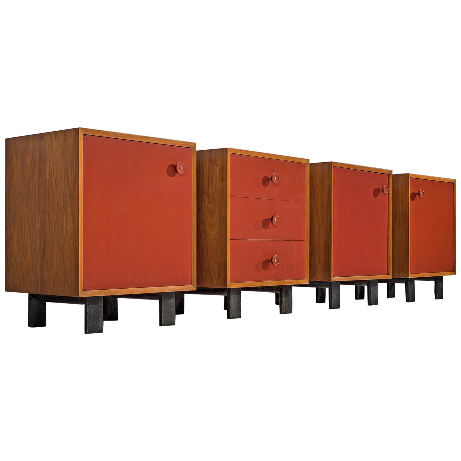 George Nelson Set of Four Cabinets