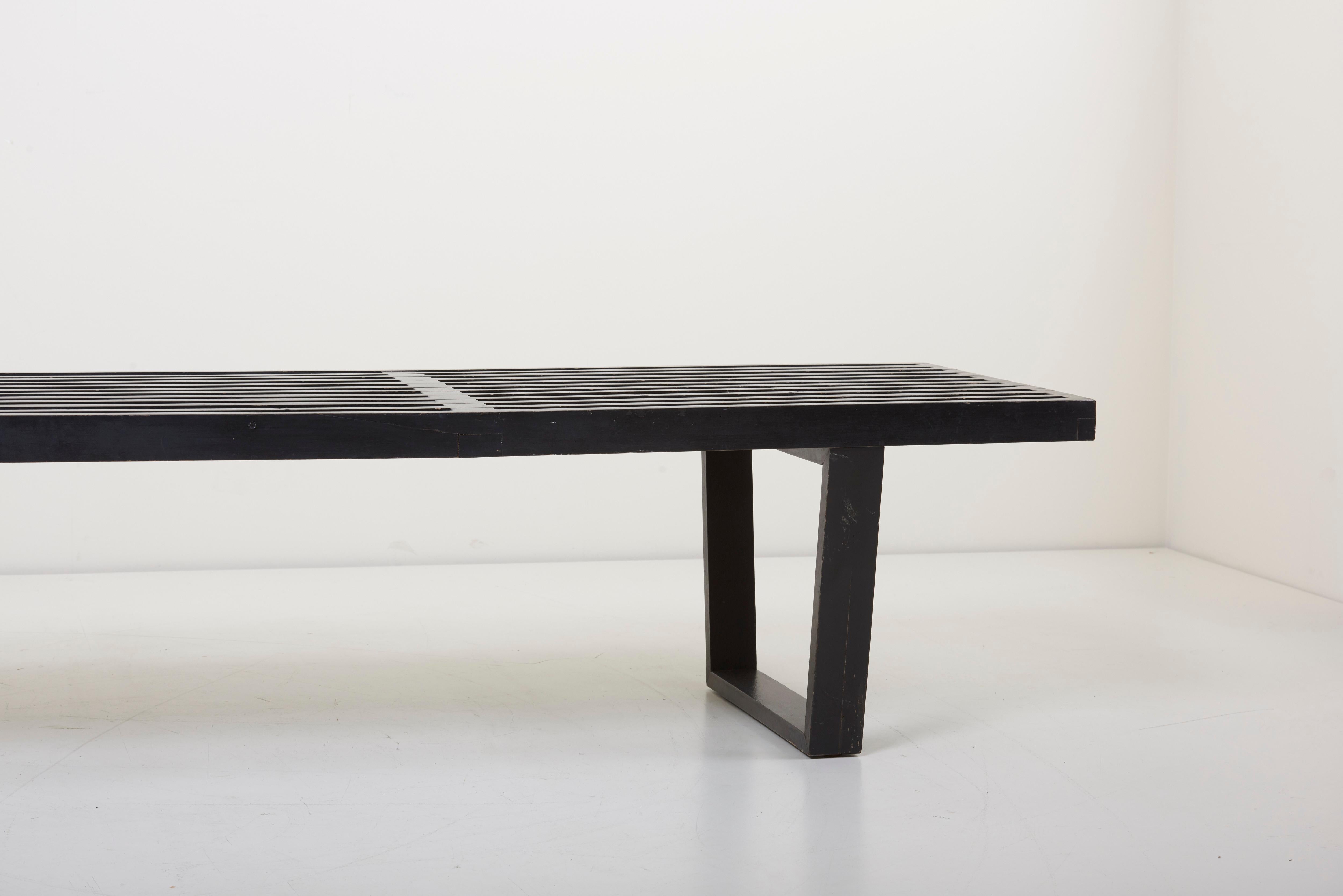 George Nelson Slat Bench for Herman Miller, US, 1950s In Good Condition In Berlin, DE