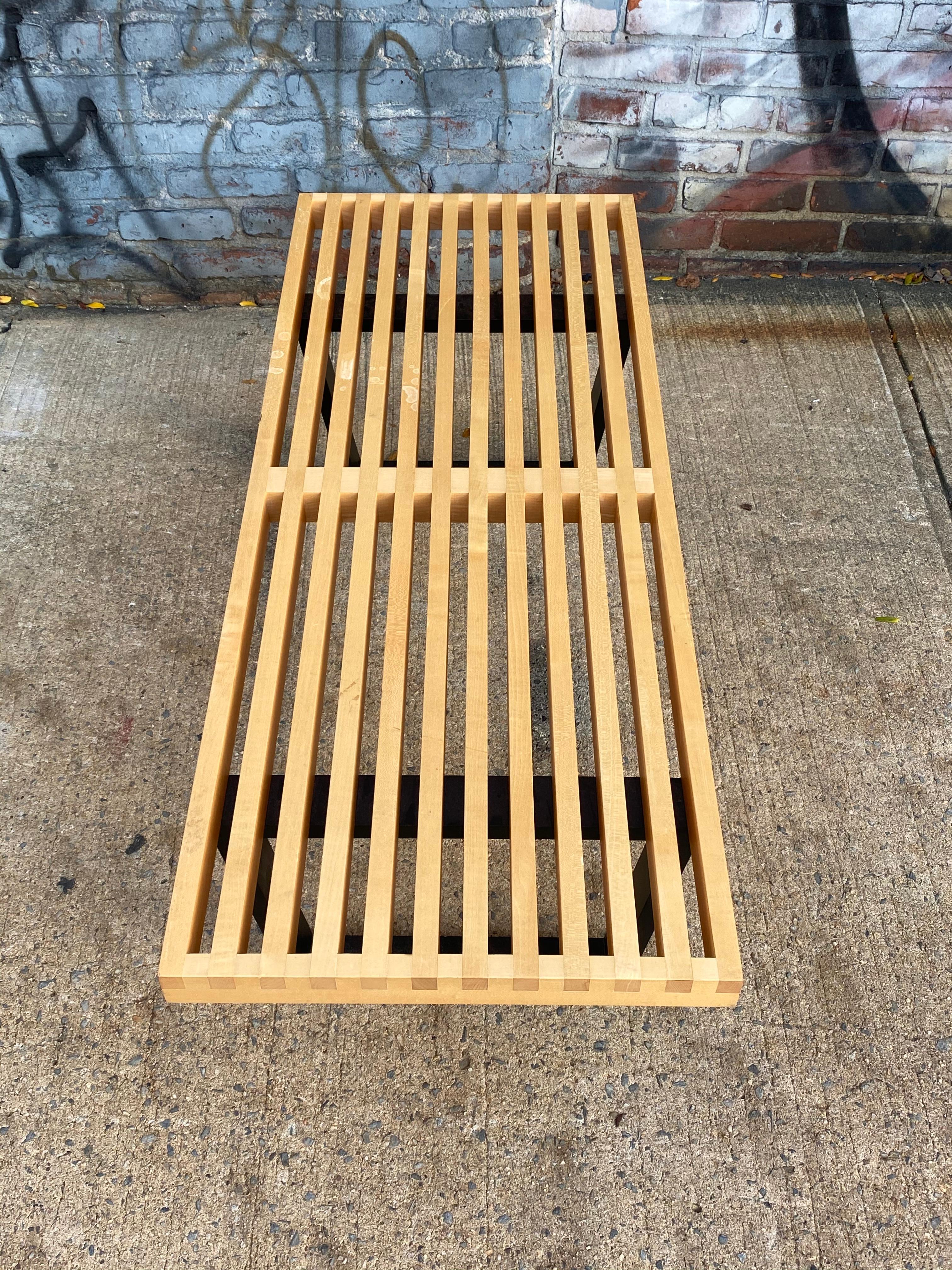 George Nelson Slat Bench in Maple by Herman Miller In Good Condition In Brooklyn, NY