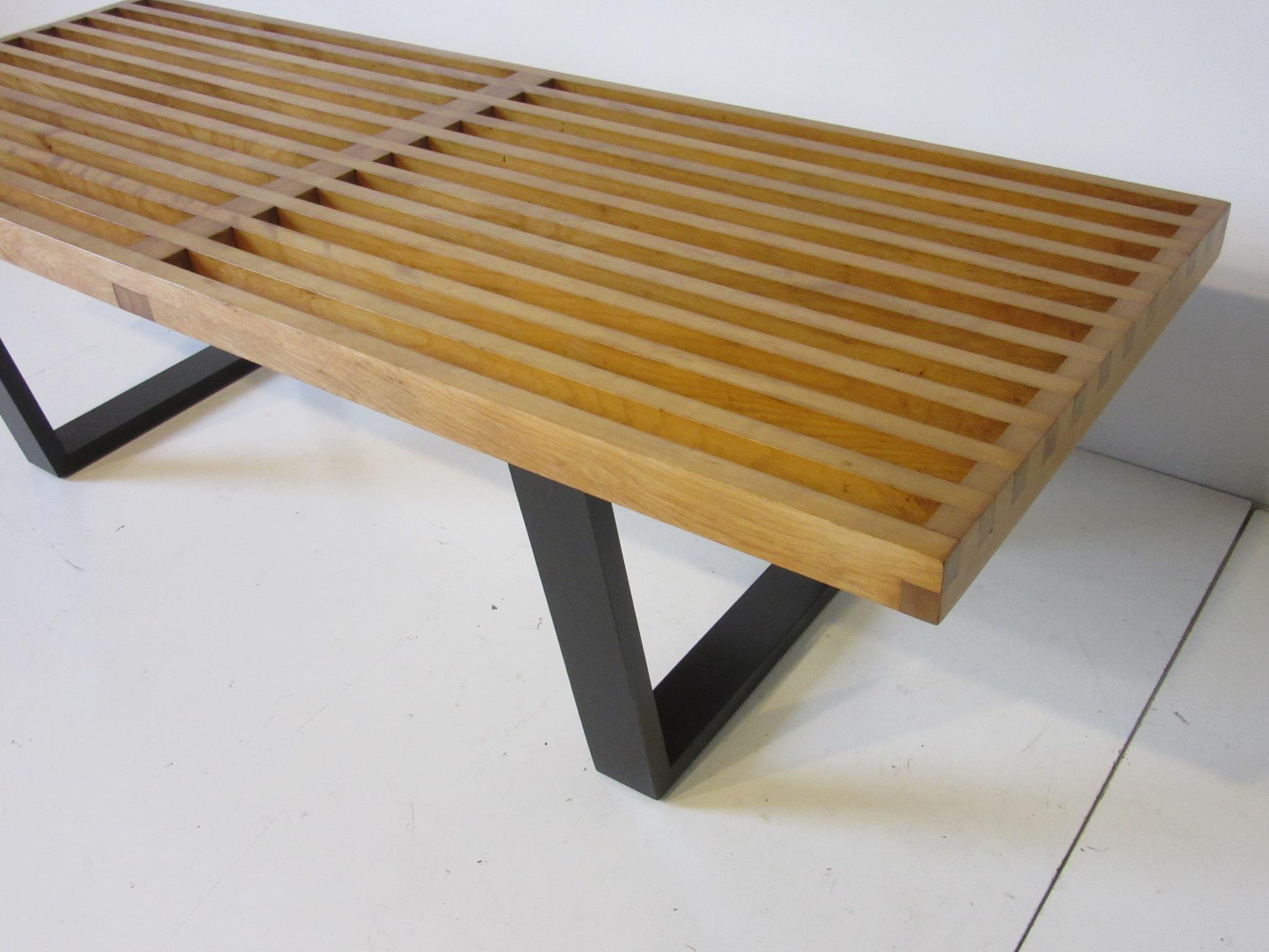 Mid-Century Modern George Nelson Slat Bench or Coffee Table by Herman Miller