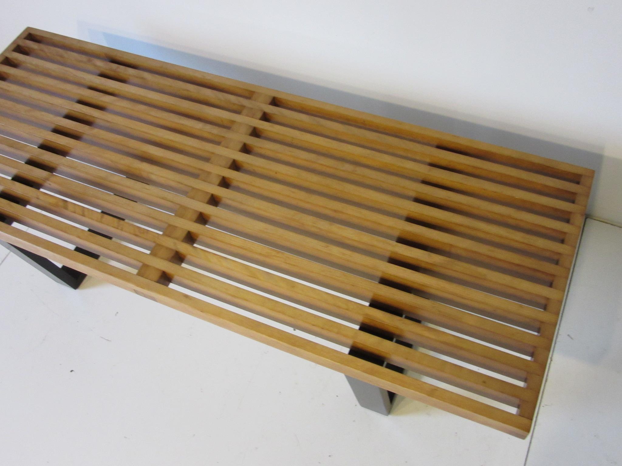 George Nelson Slat Bench or Coffee Table by Herman Miller In Excellent Condition In Cincinnati, OH