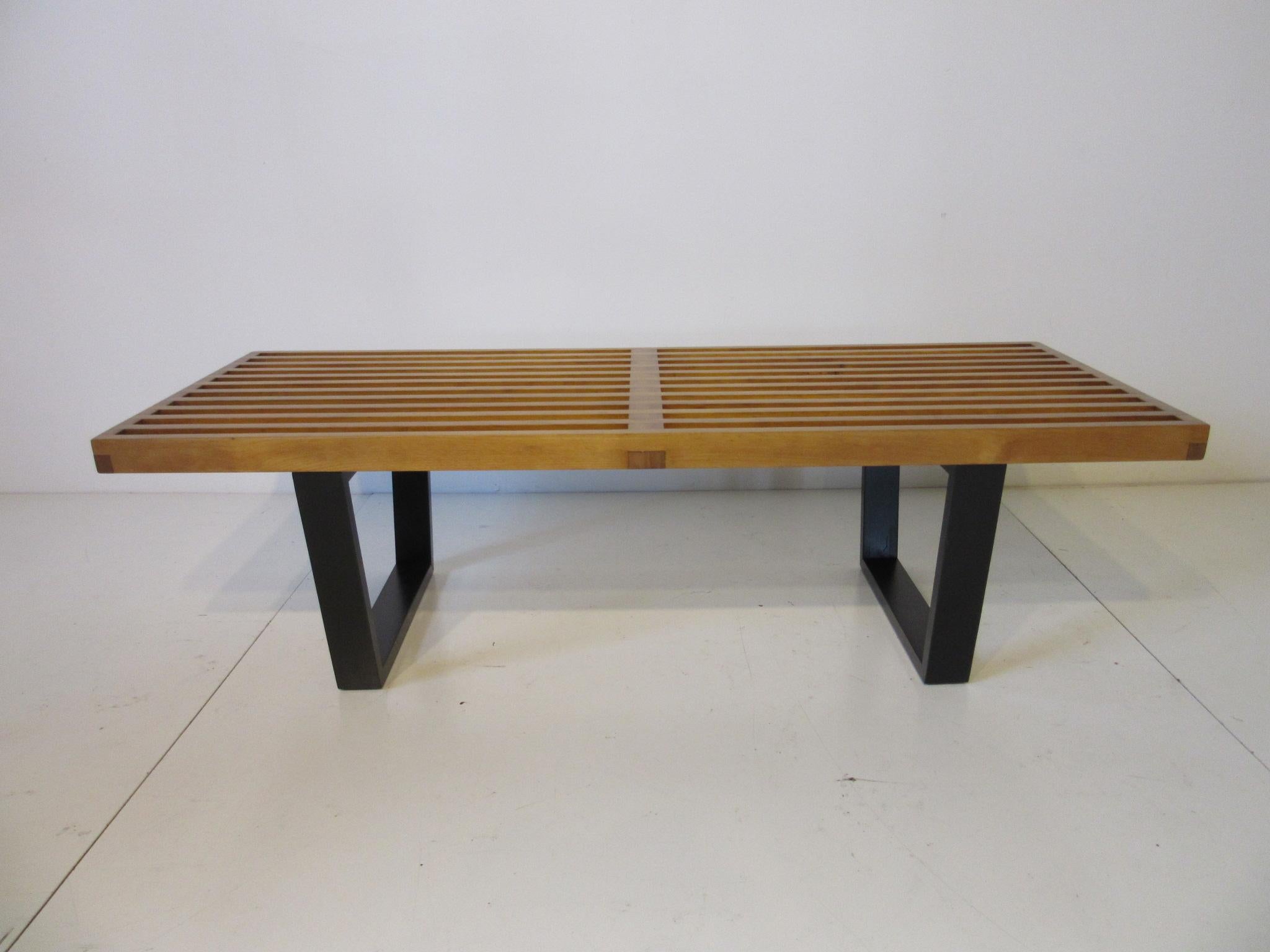 George Nelson Slat Bench or Coffee Table by Herman Miller 2