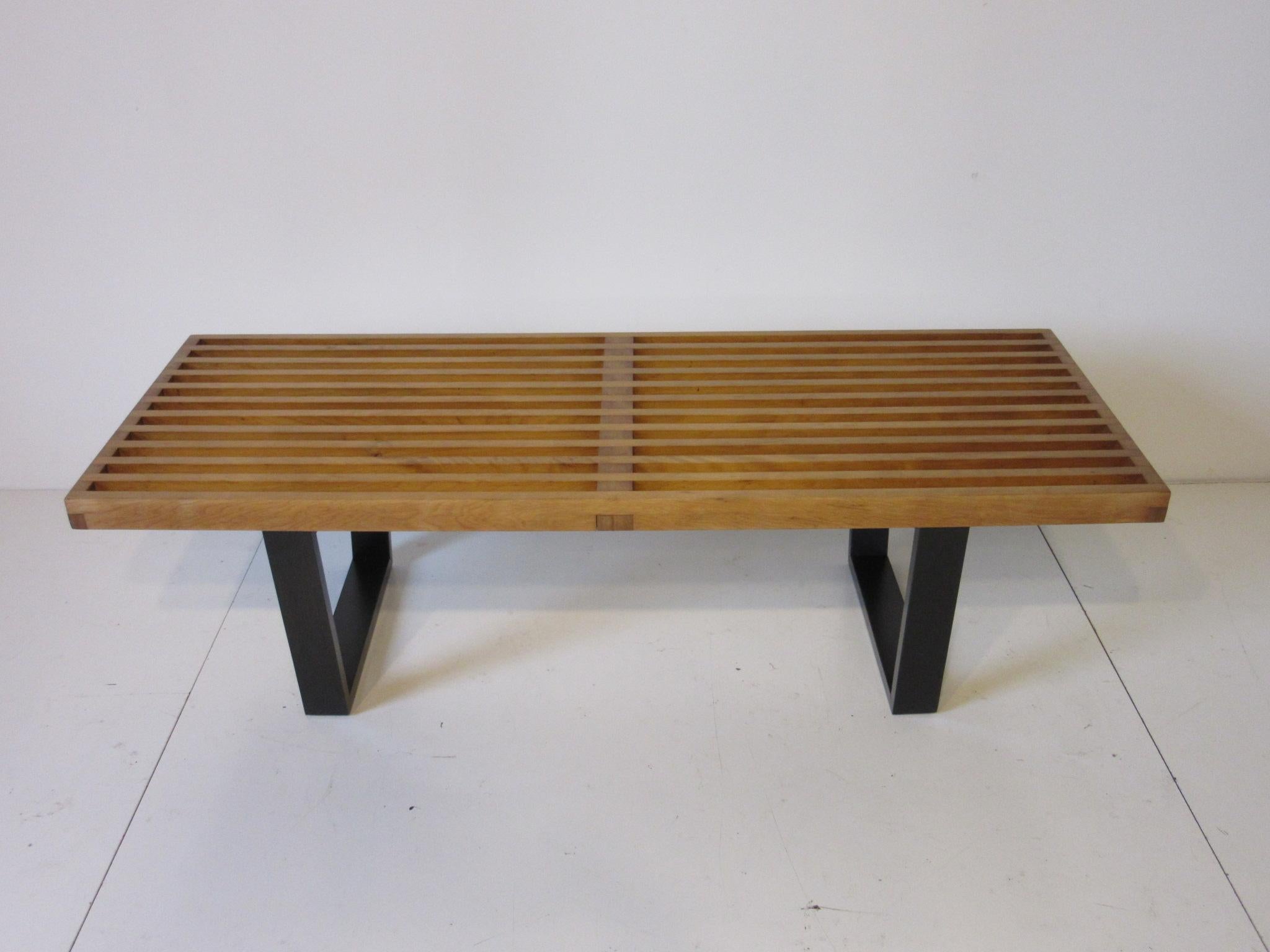 George Nelson Slat Bench or Coffee Table by Herman Miller 3