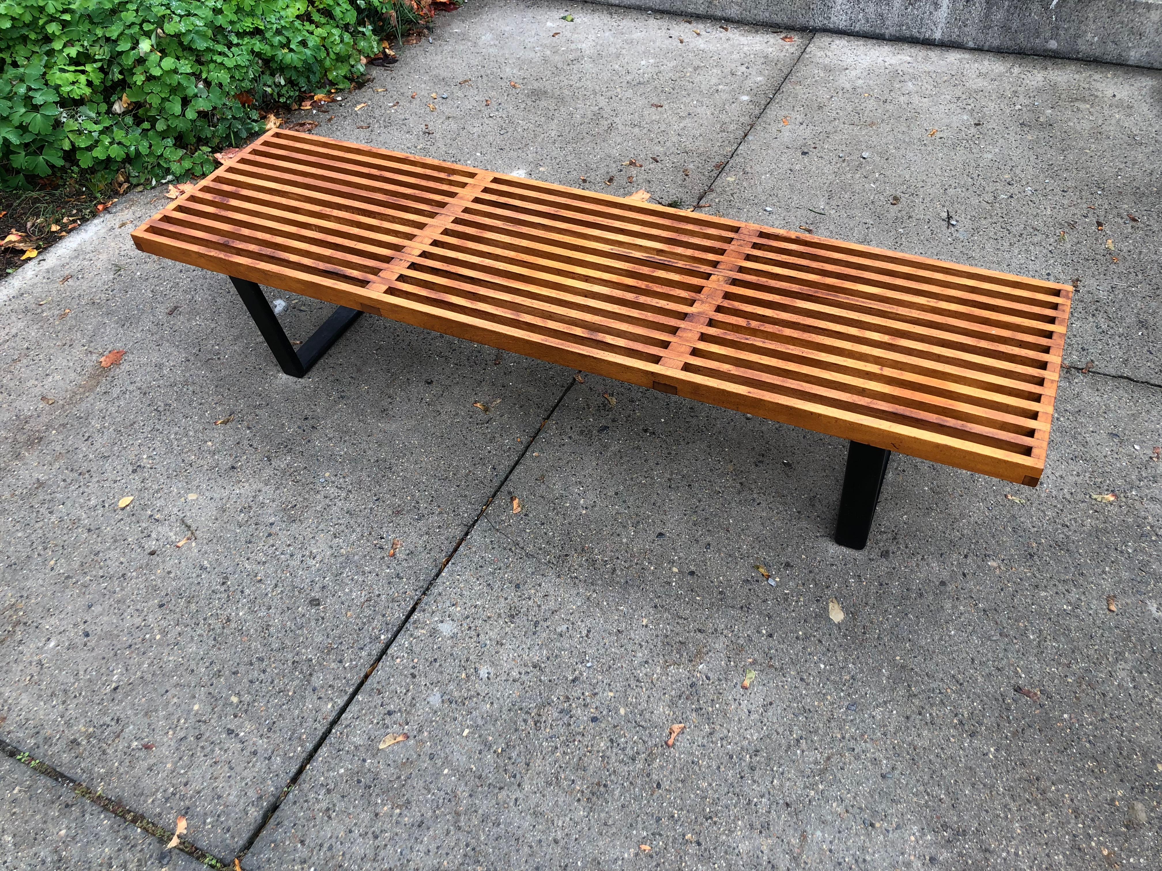 nelson bench as coffee table