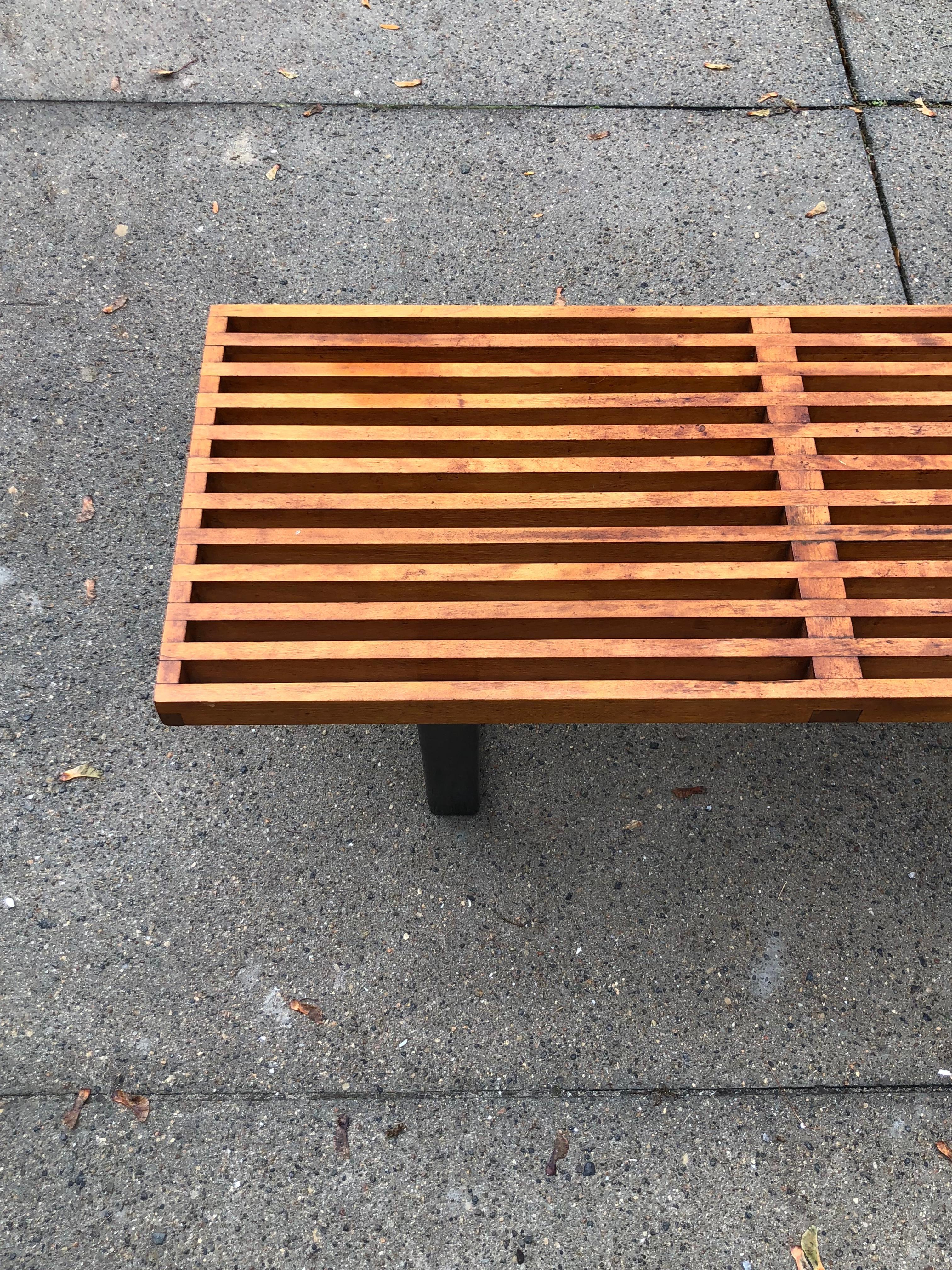 Mid-Century Modern George Nelson Slat Bench or Coffee Table
