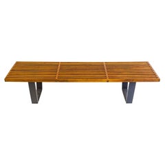 George Nelson Slat Bench with Exceptional Patina