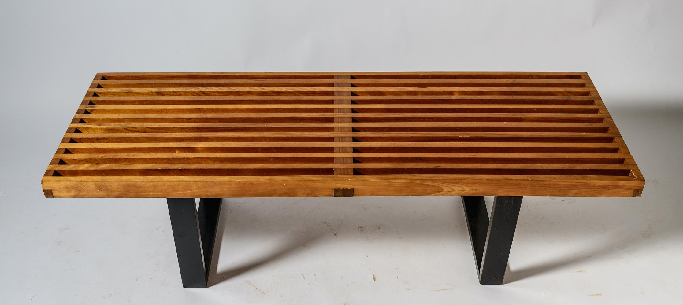 George Nelson Birch slatted Bench
An early example C.1950
Original Finish