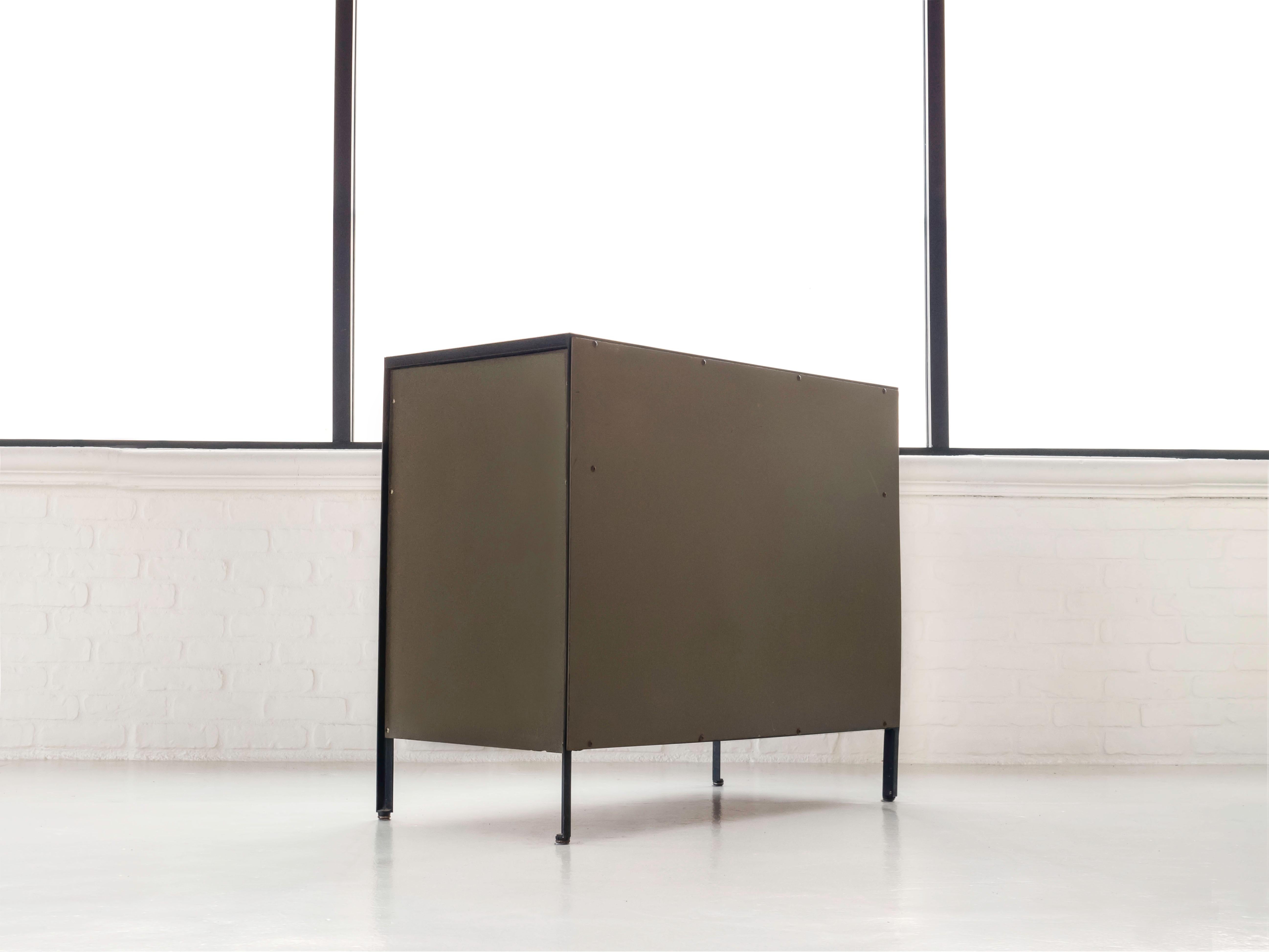 Mid-Century Modern George Nelson Sliding Doors Steel Frame Dresser for Herman Miller, 1950s