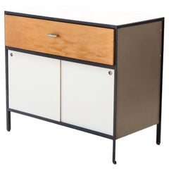 Retro George Nelson Sliding Doors Steel Frame Dresser for Herman Miller, 1950s