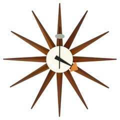 George Nelson Spike Sunburst Wall Clock for Howard Miller