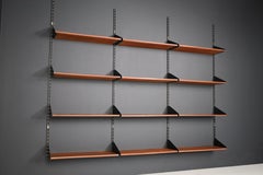 George Nelson Steel and Brass Wall Unit / Book Shelf USA 1960s