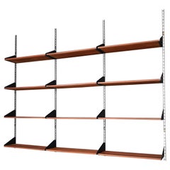 George Nelson Steel and Brass Wall Unit / Book Shelf USA 1960s