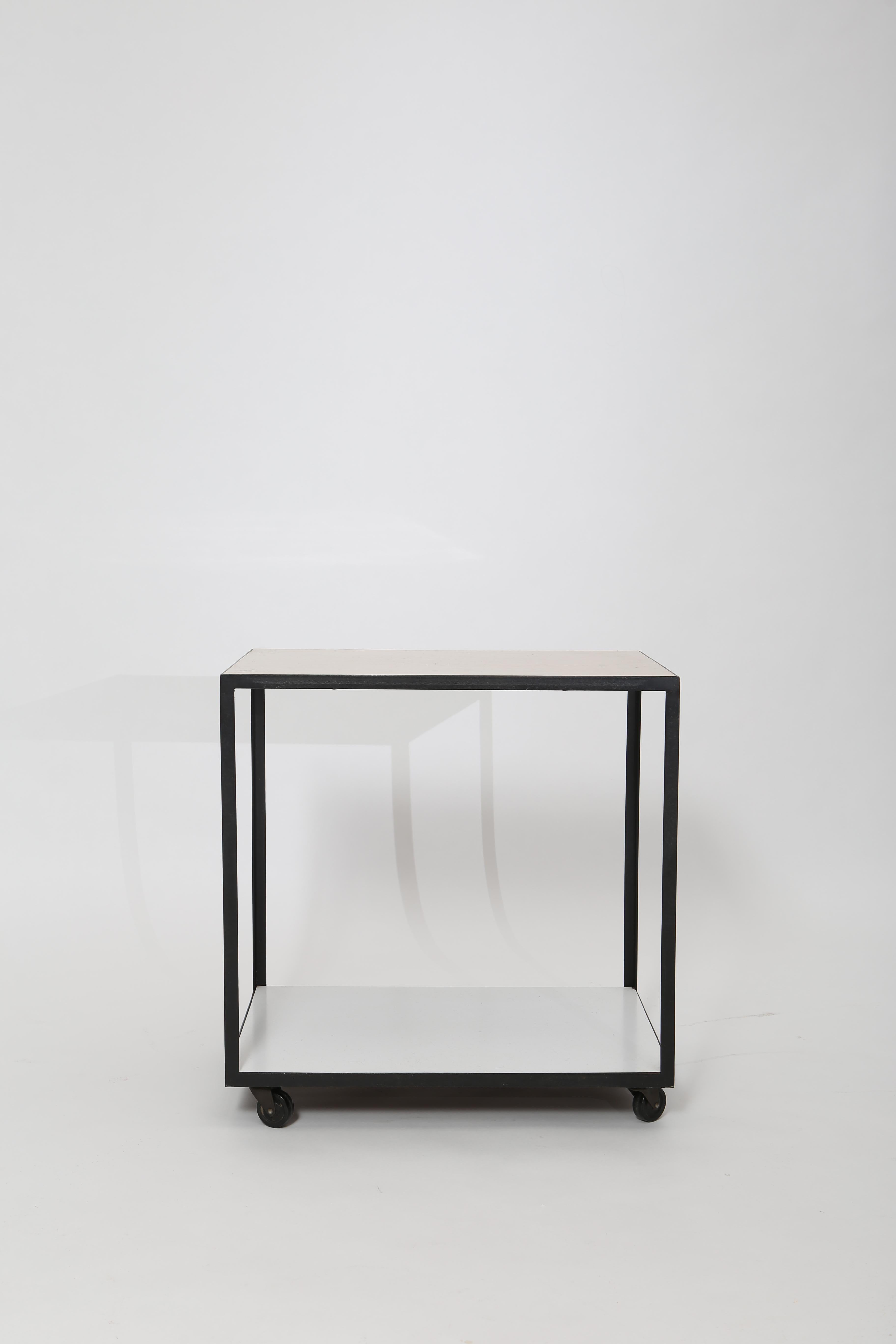 American George Nelson Steel Frame Bar Cart