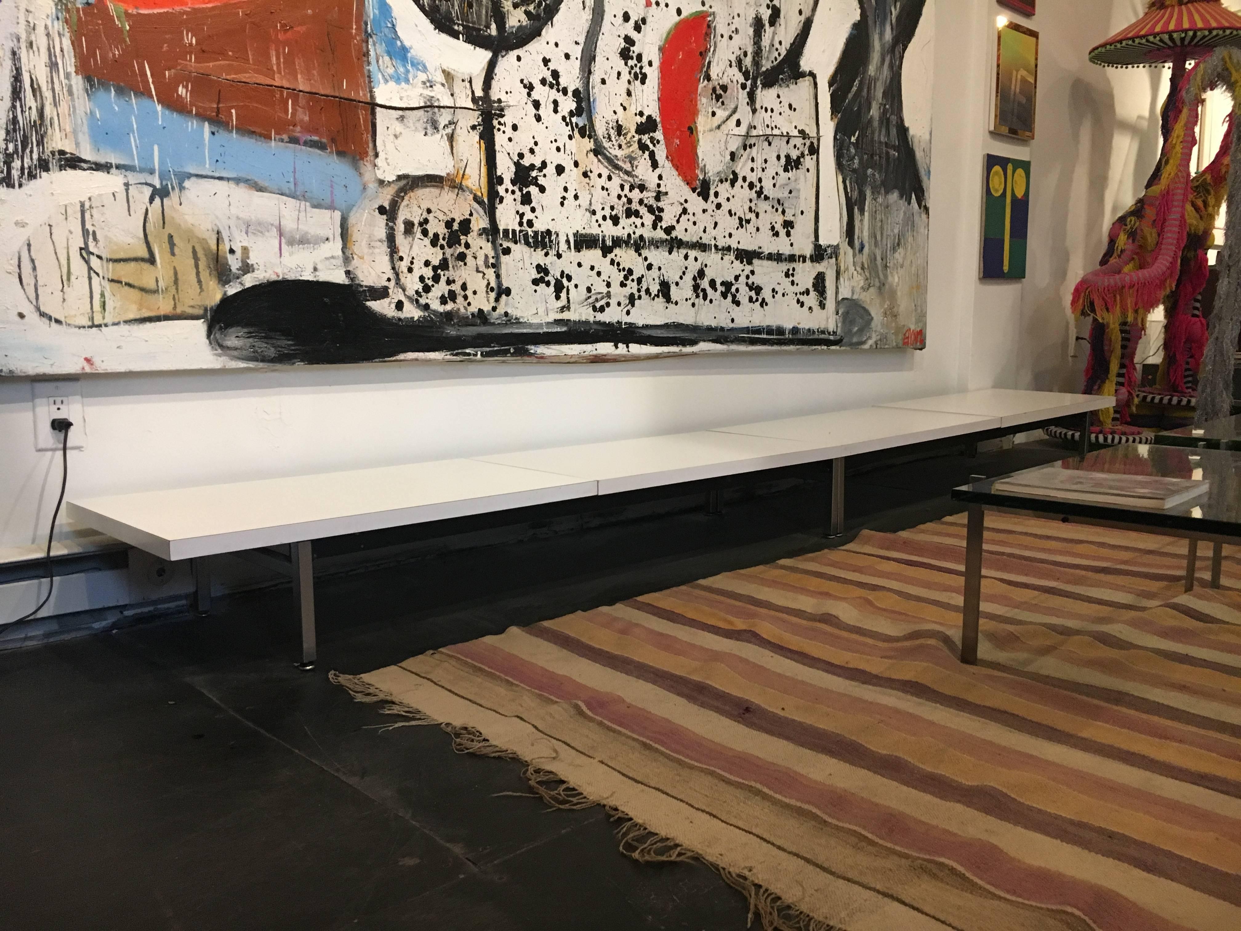 American George Nelson Steel Frame Bench Herman Miller, 1952