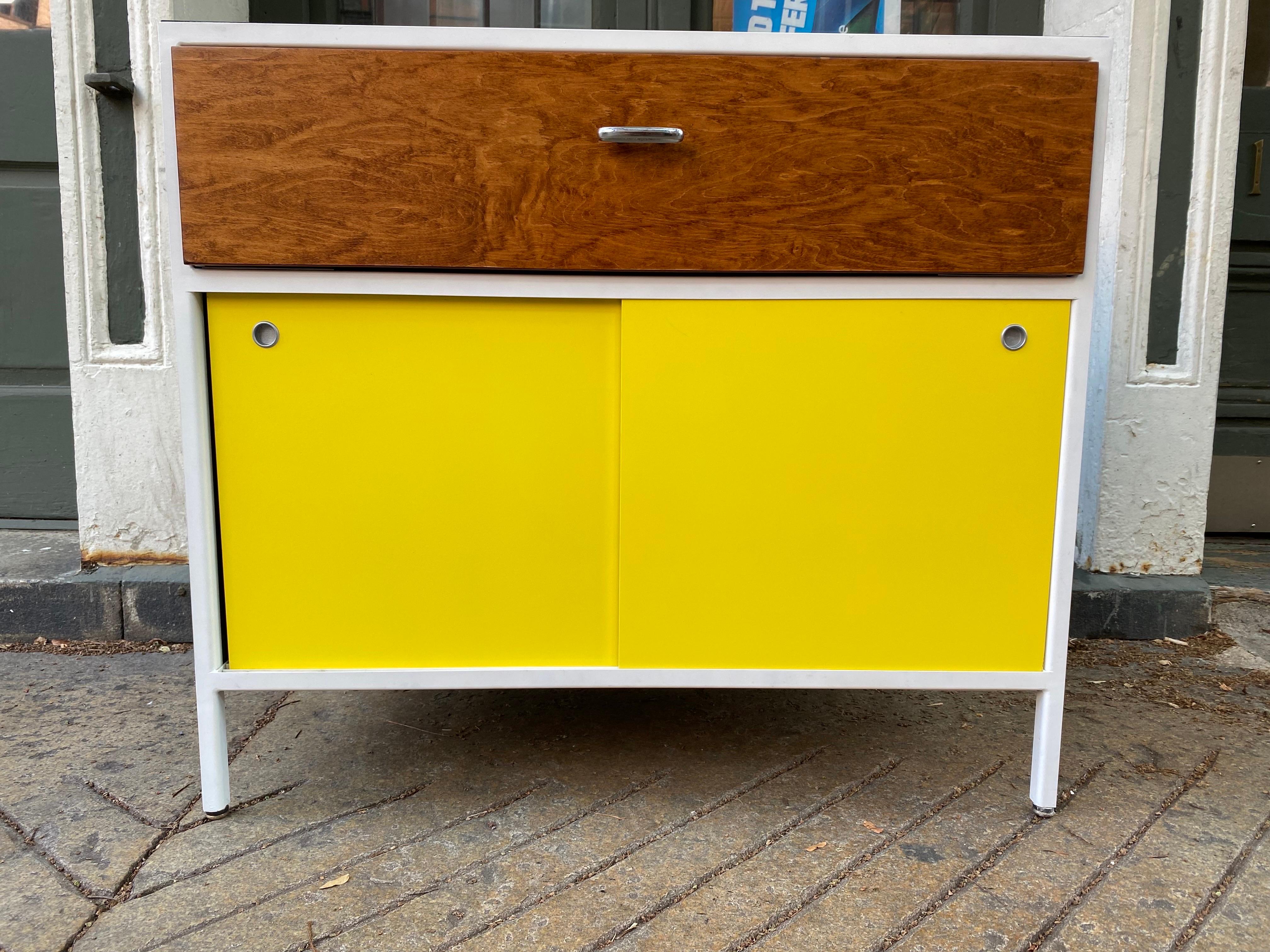 Mid-Century Modern George Nelson Steel Frame Cabinet For Sale
