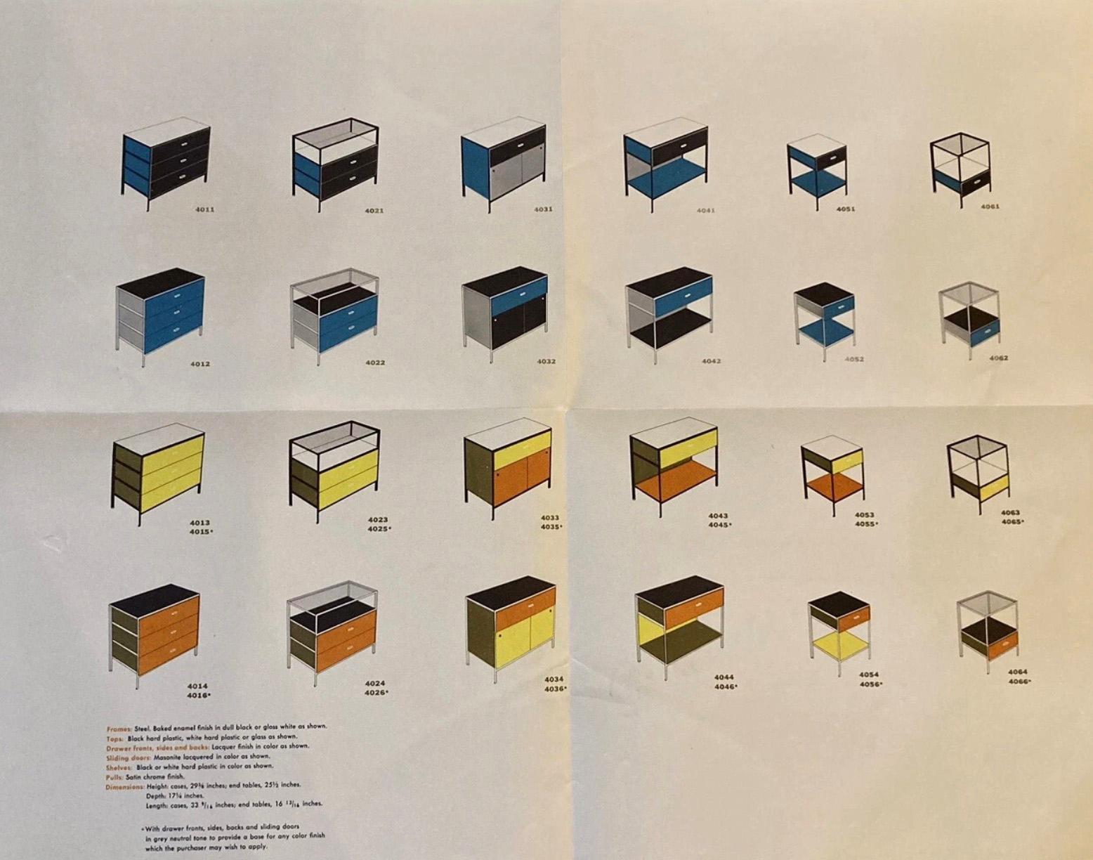 Armario con estructura de acero George Nelson Modelo 4036 Para Herman Miller en venta 3