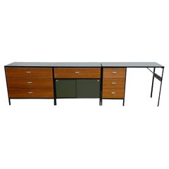 George Nelson Steel frame case dressers and desk set.