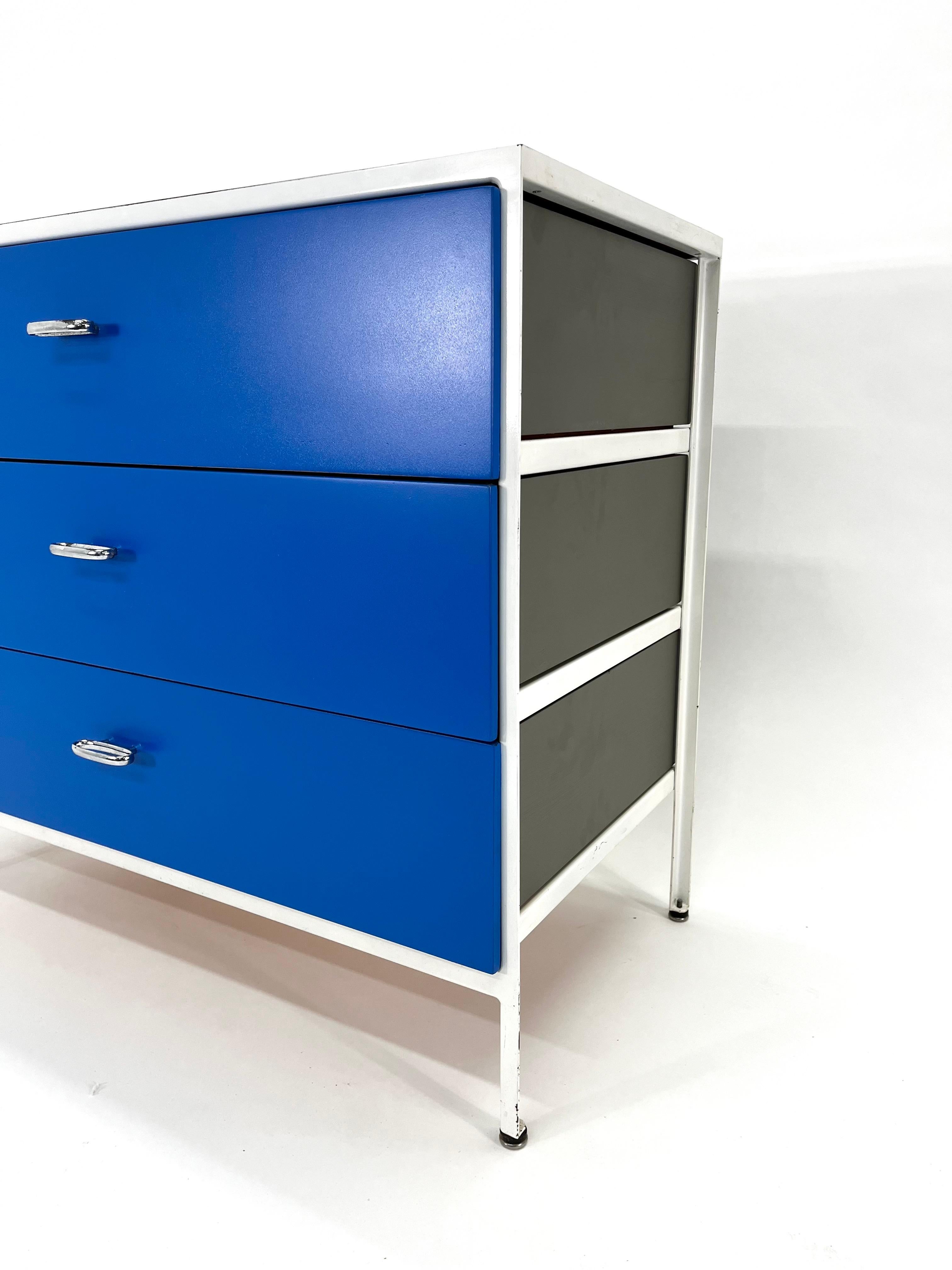 George Nelson Steel Frame Dresser in Blue and Grey 7