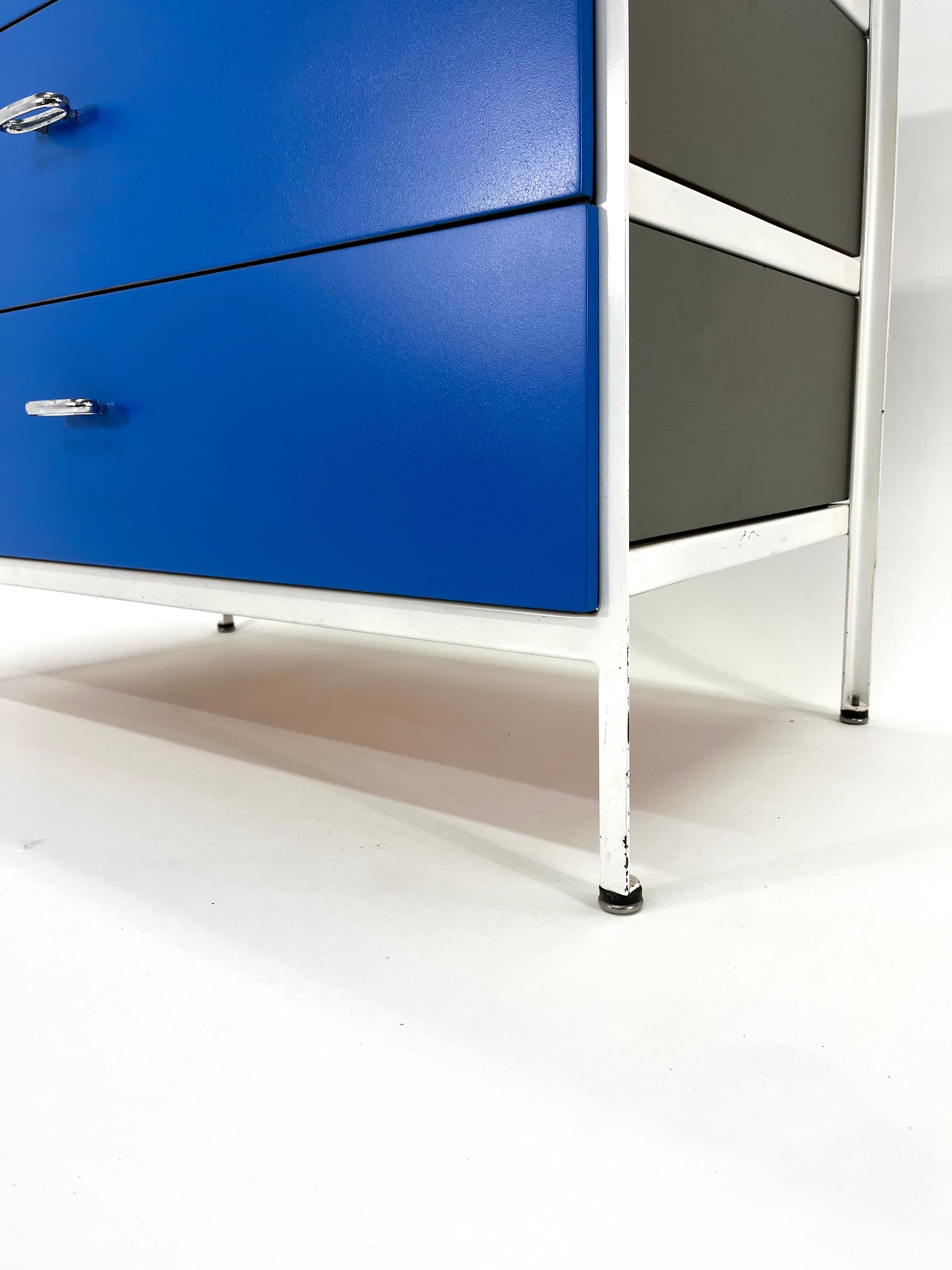 George Nelson Steel Frame Dresser in Blue and Grey 8