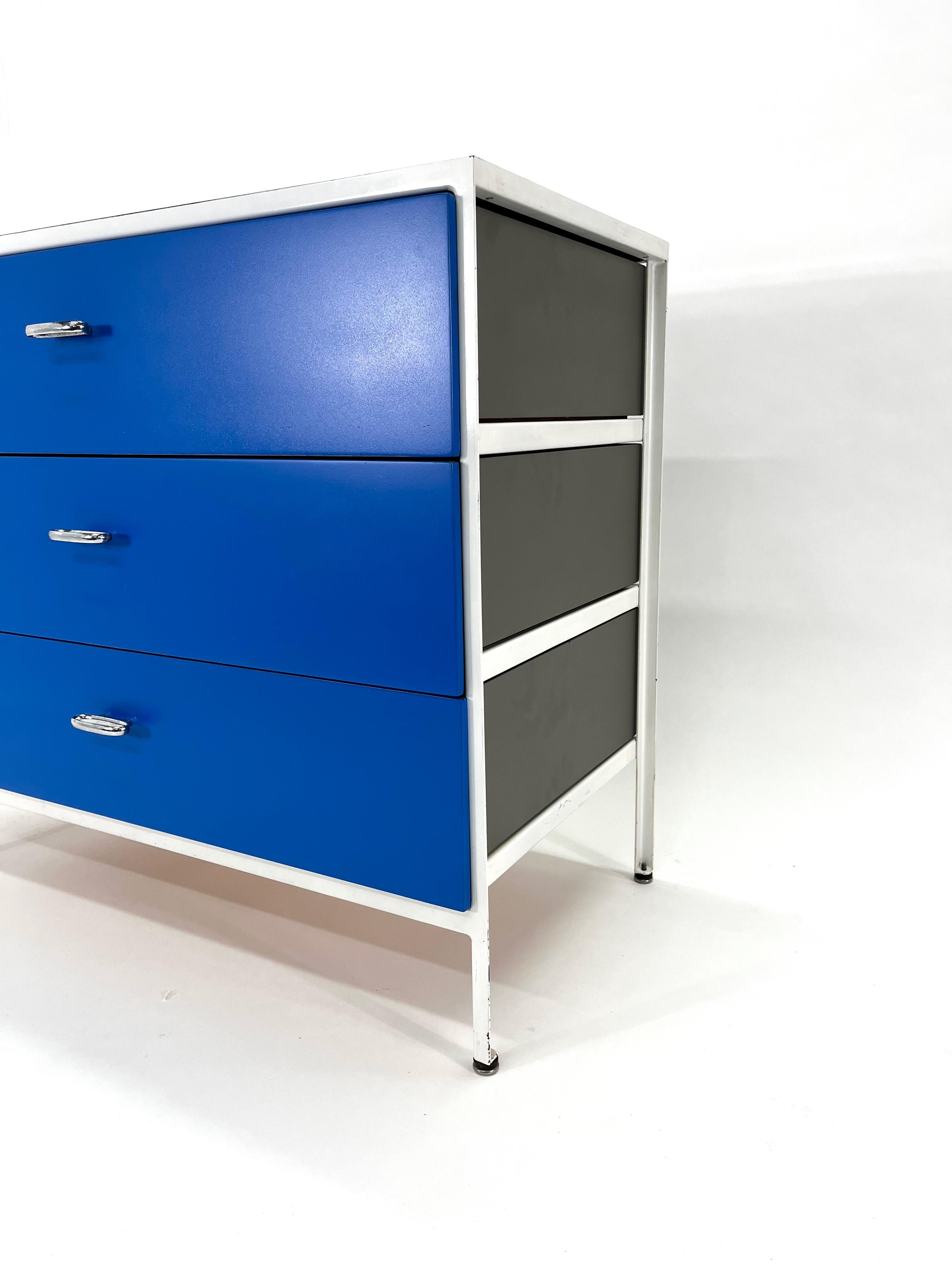 George Nelson Steel Frame Dresser in Blue and Grey 9