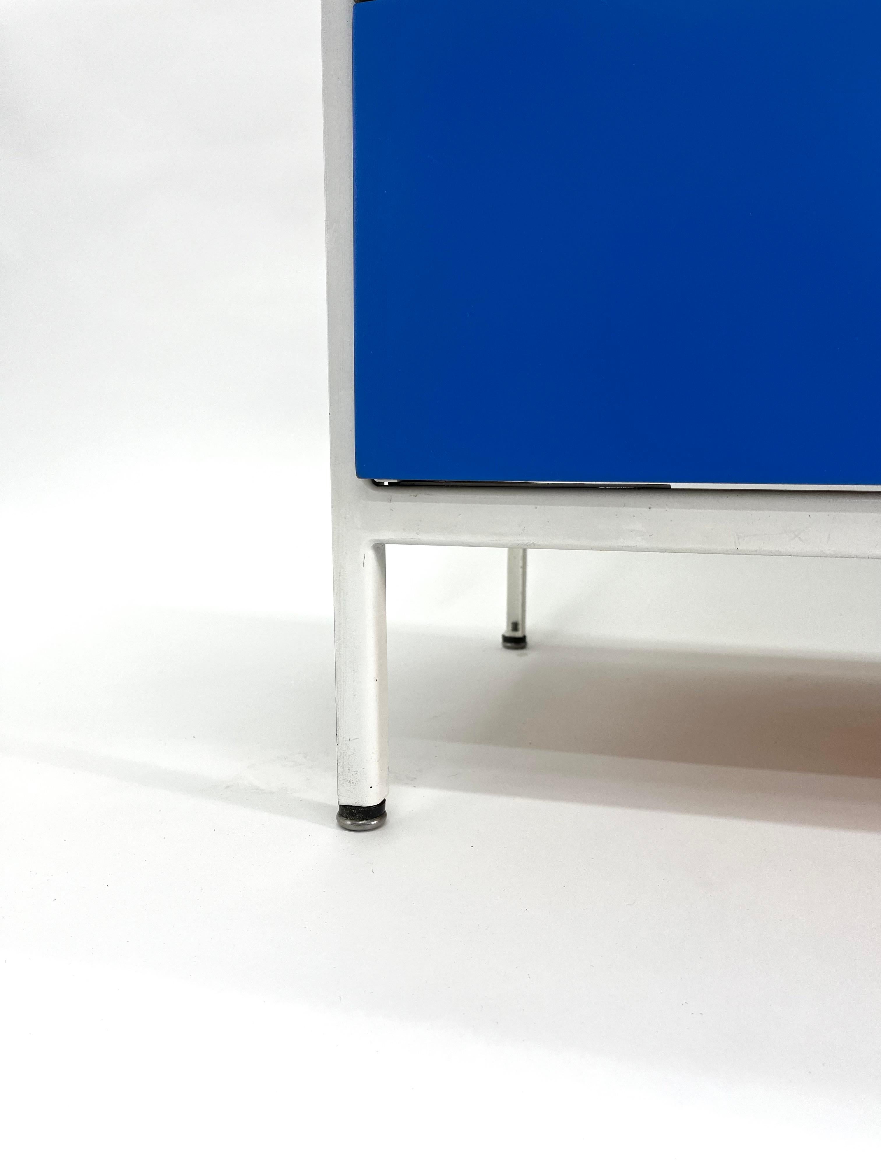 Mid-Century Modern George Nelson Steel Frame Dresser in Blue and Grey