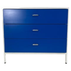 Retro George Nelson Steel Frame Dresser in Blue and Grey