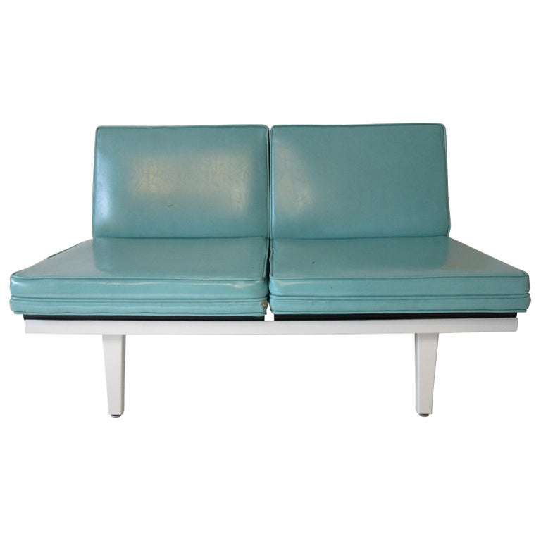 Nelson Steel Frame Sofa Loveseat by Herman Miller ( 1 ) at 1stDibs