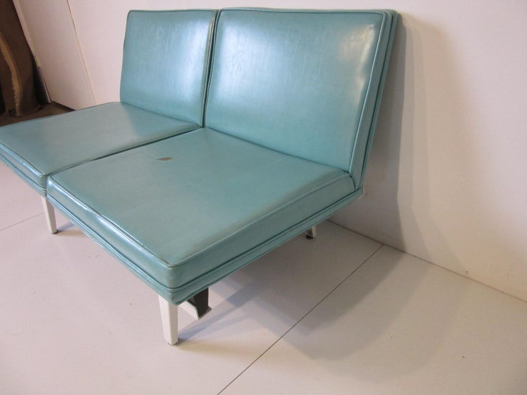 Mid-Century Modern George Nelson Steel Frame Sofa / Loveseat for Herman Miller '2'