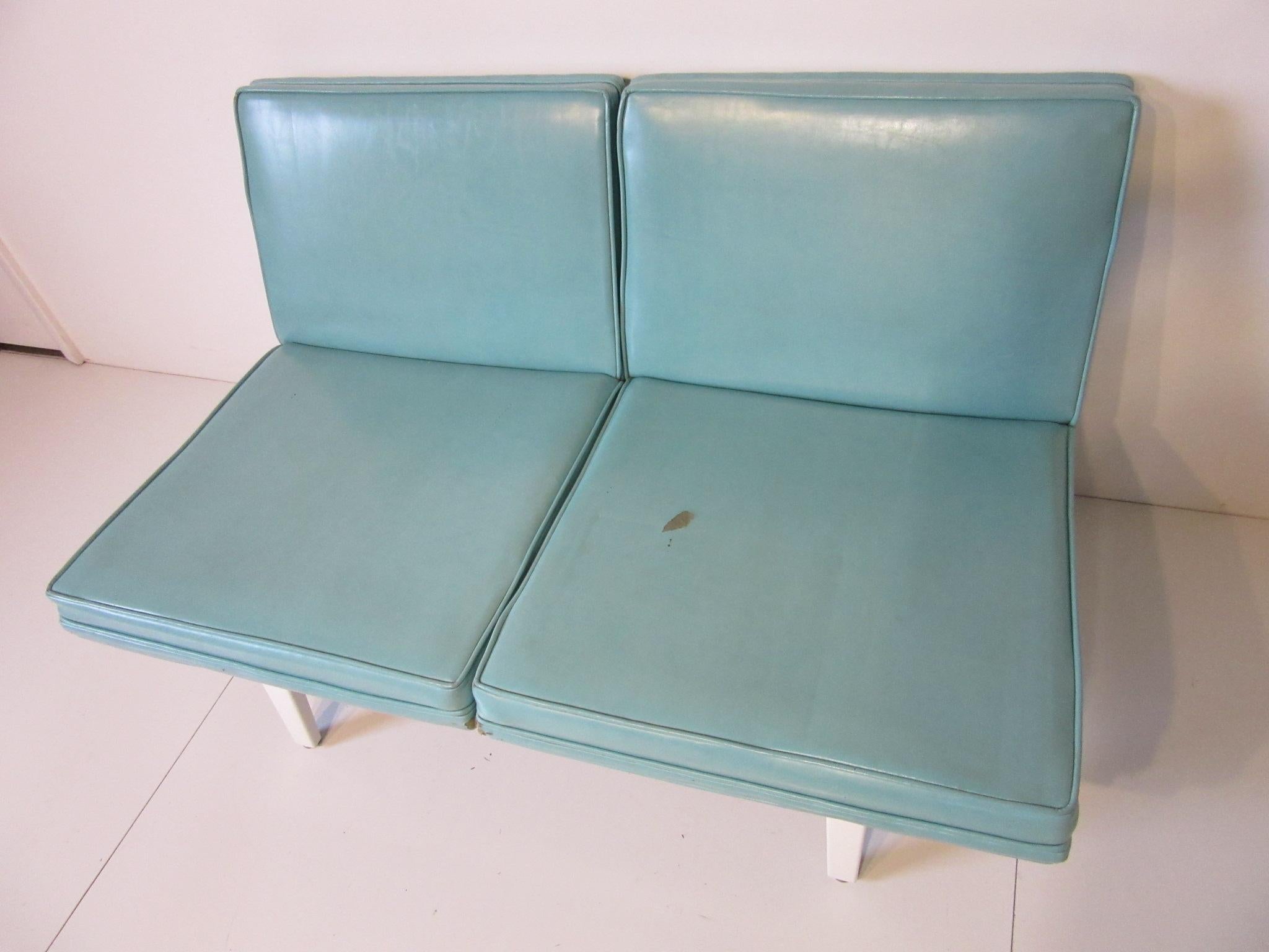 George Nelson Steel Frame Sofa / Loveseat for Herman Miller '2' In Good Condition In Cincinnati, OH