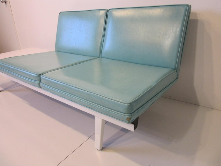 Nelson Steel Frame Sofa with Side Table for Herman Miller at 1stDibs