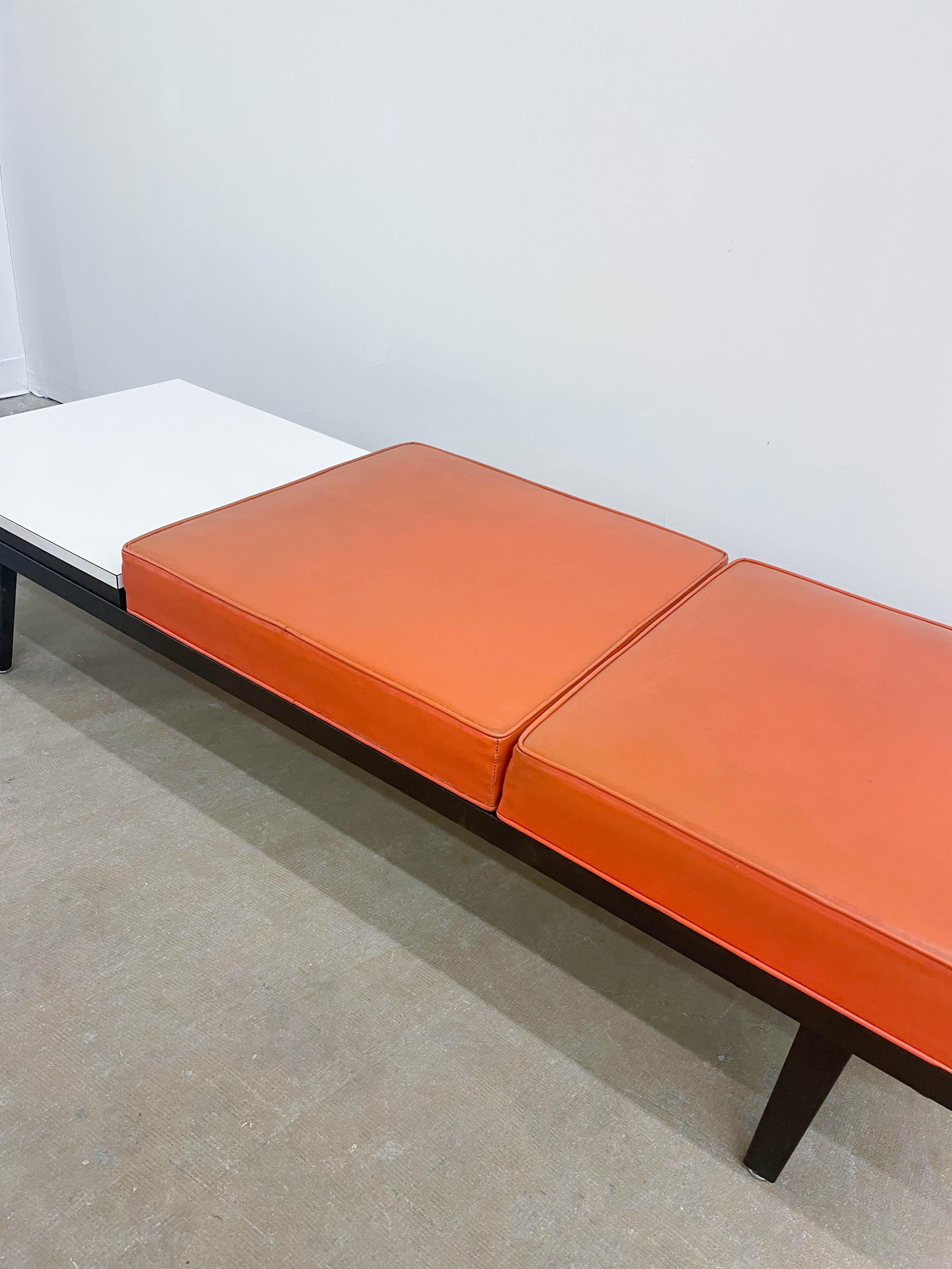 George Nelson Steelframe Bench with Cushions and Table Module 4
