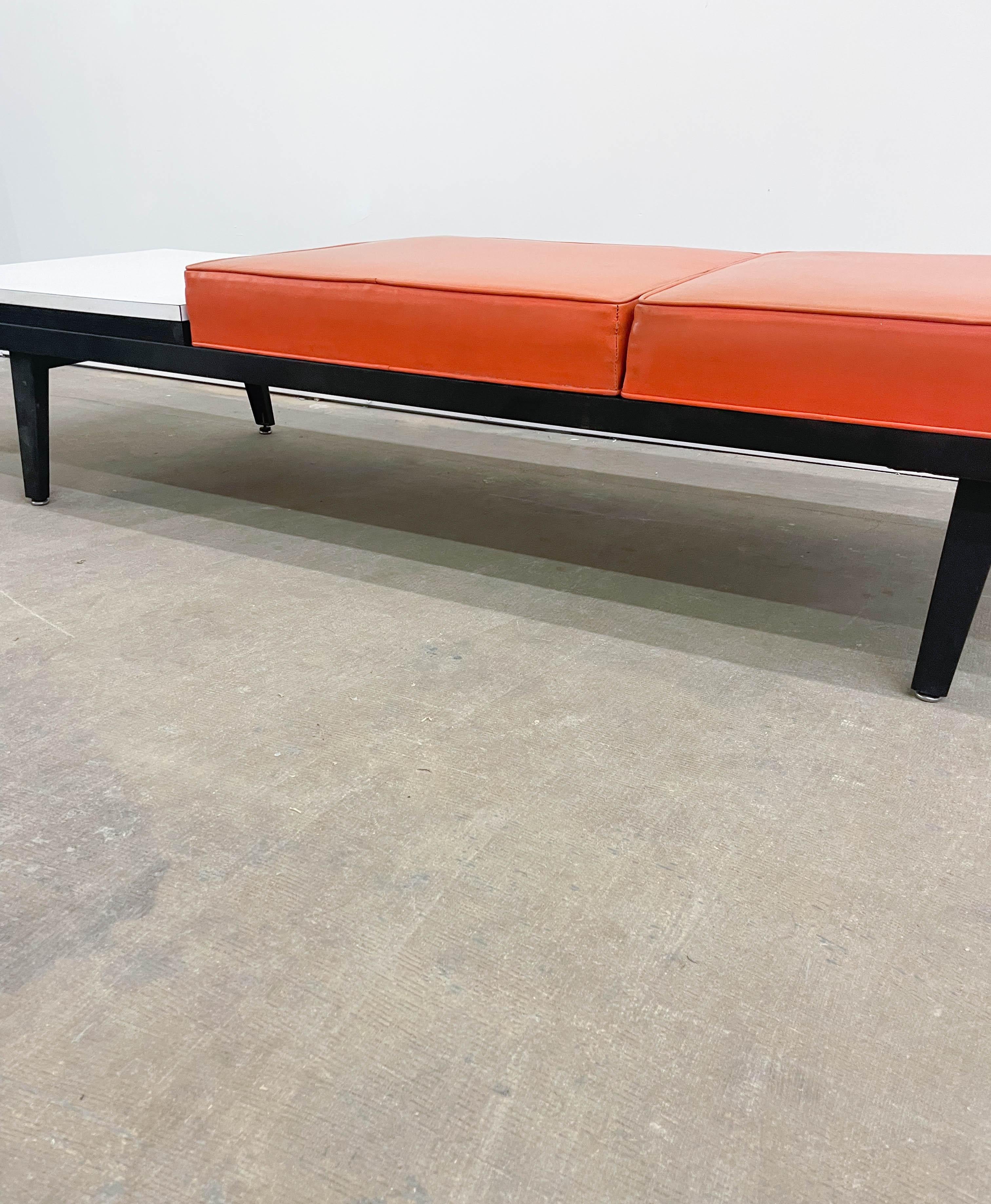 George Nelson Steelframe Bench with Cushions and Table Module 3