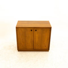 George Nelson Style American of Martinsville Walnut Bar Record Cabinet