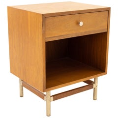 George Nelson Style Kroehler Signature Line Mid Century Walnut Nightstand