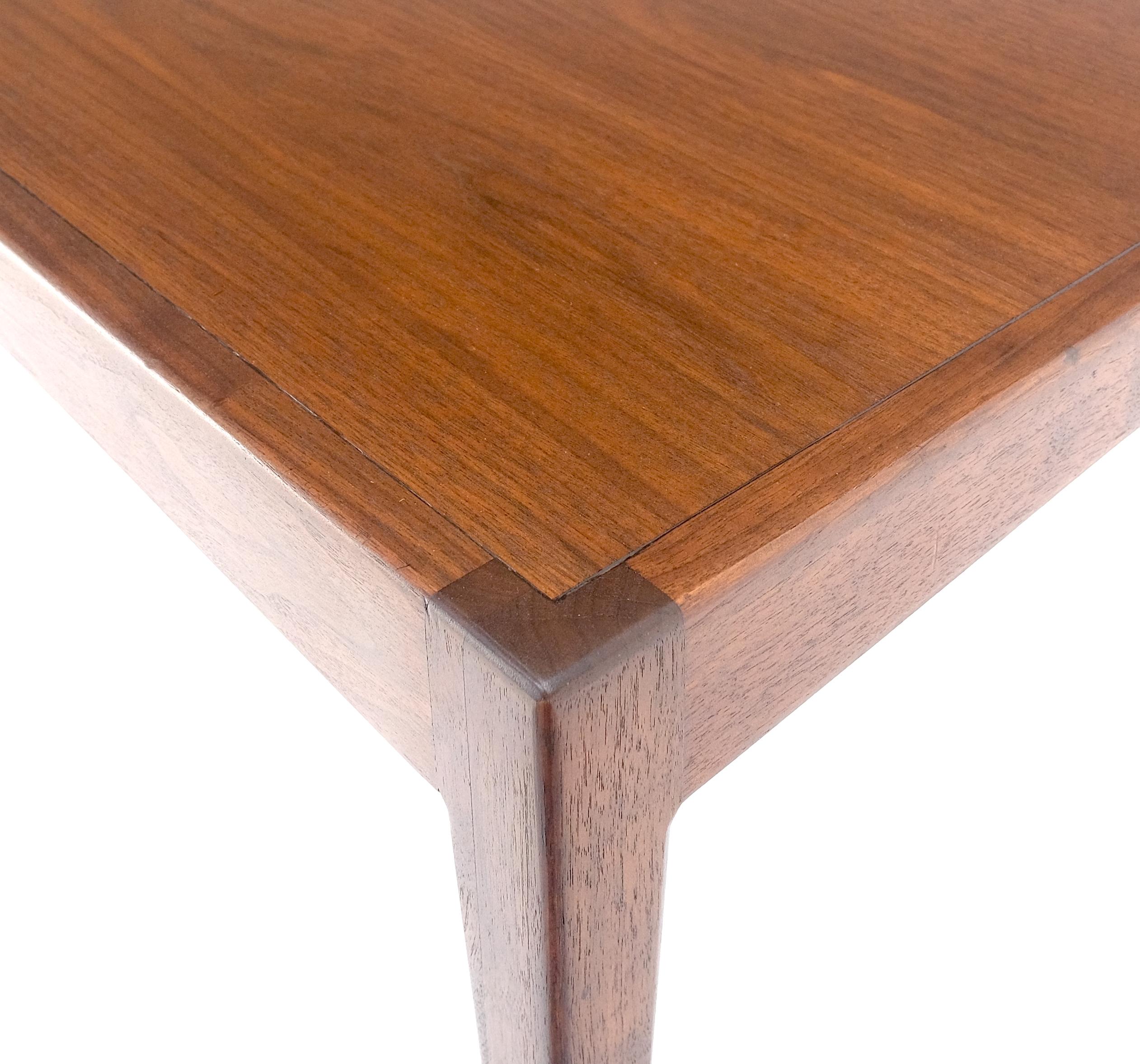 20th Century George Nelson Style Mid Century Modern Walnut Side End Table on Tapered Leg MINT For Sale