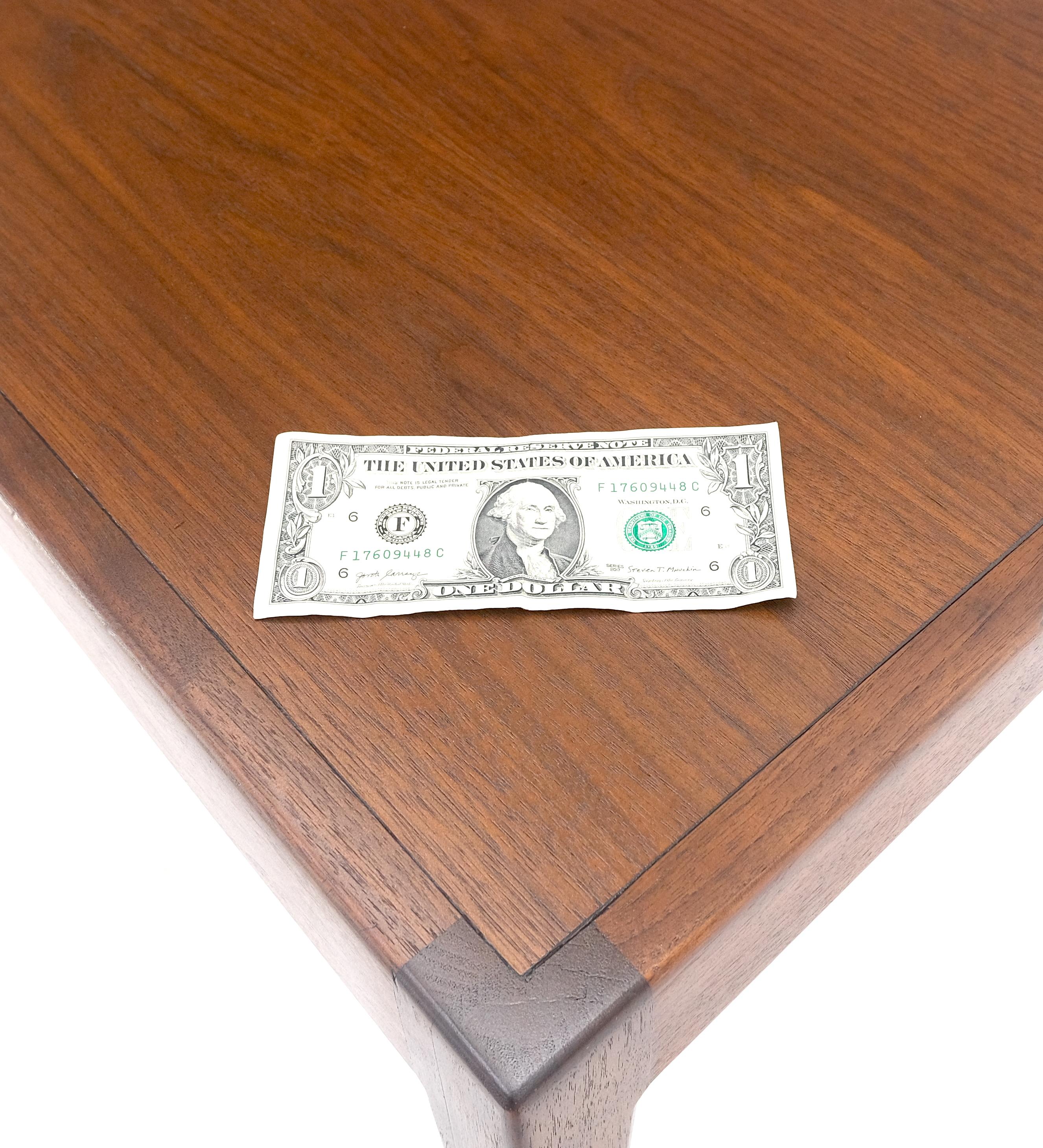 George Nelson Style Mid Century Modern Walnut Side End Table on Tapered Leg MINT For Sale 1