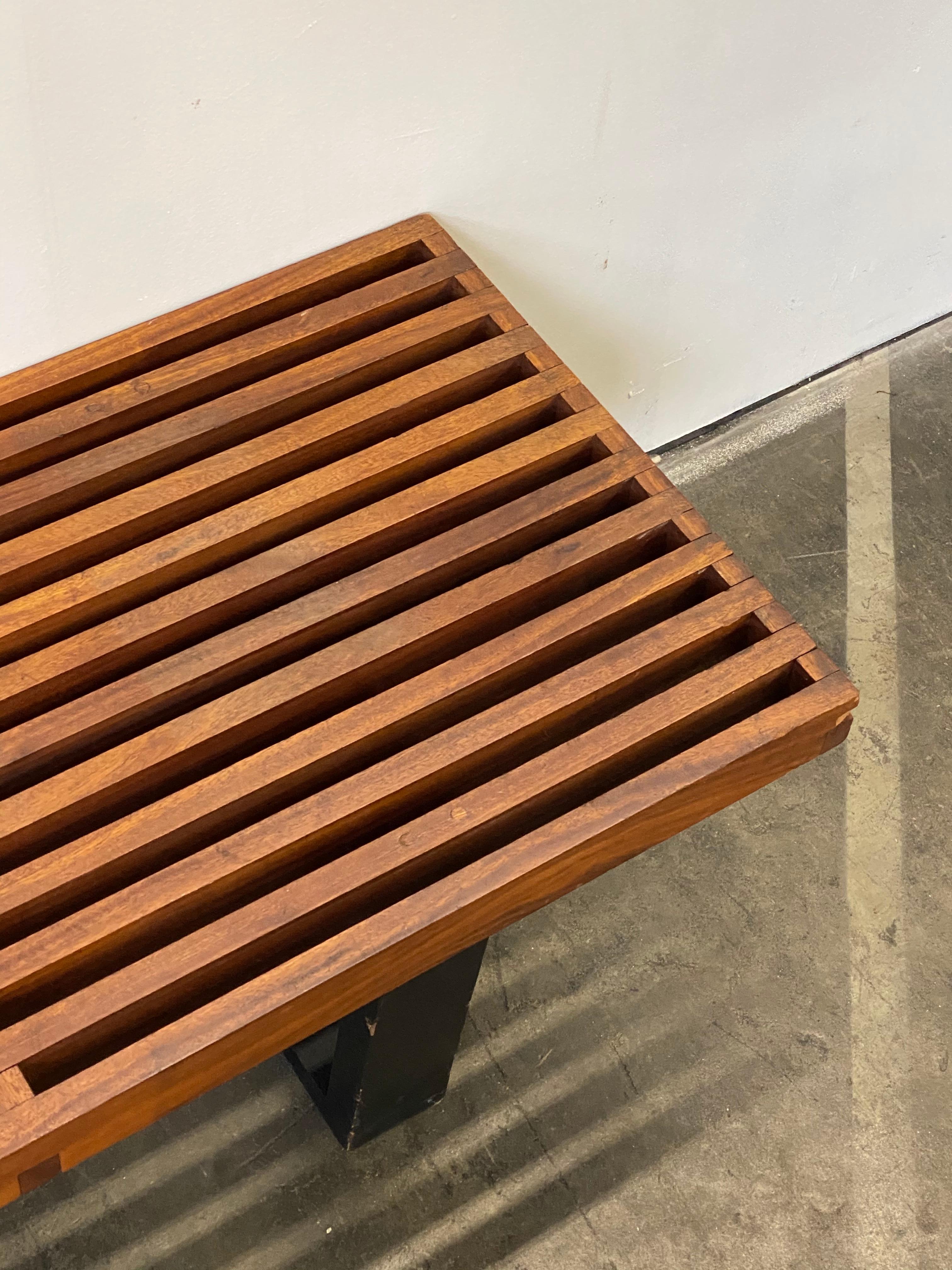 George Nelson Style Slat Bench In Good Condition In Brooklyn, NY