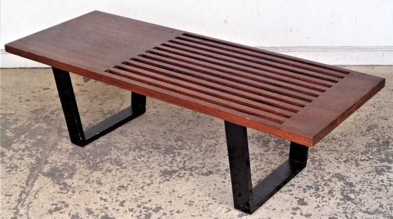 George Nelson Style Platform Bench 1950's For Sale 6