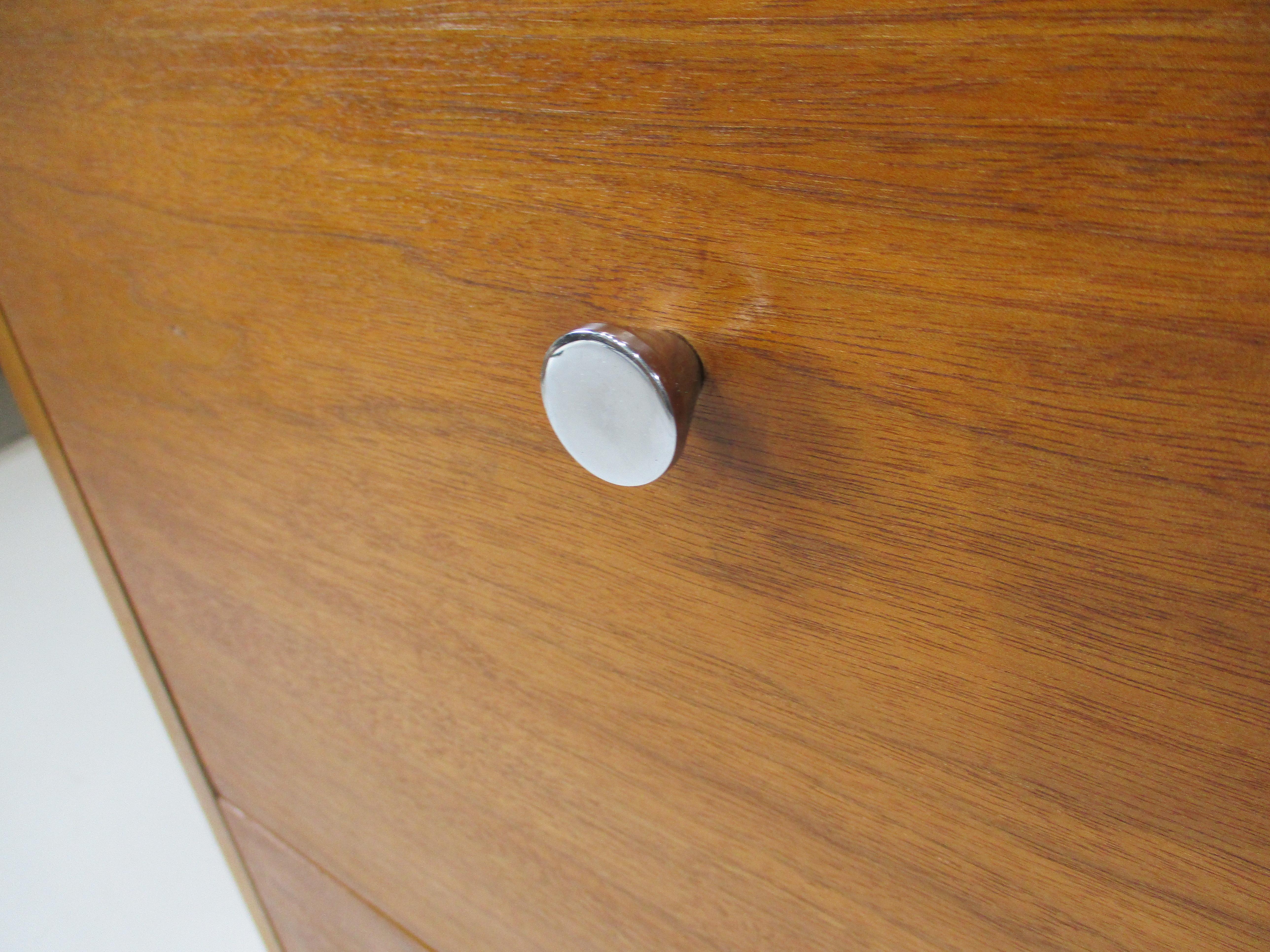 George Nelson Styled Walnut Mid Century Credenza / File Cabinet For Sale 1