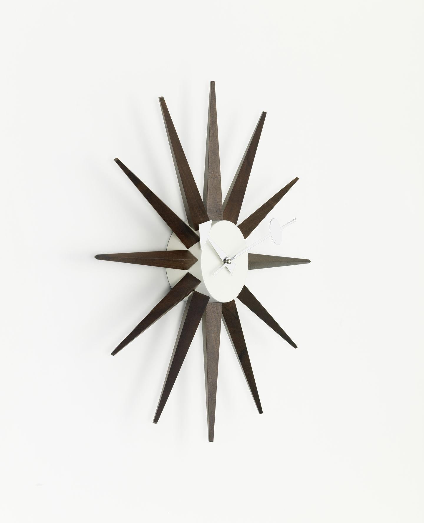 Mid-Century Modern George Nelson Sunburst Wall Clock by Vitra