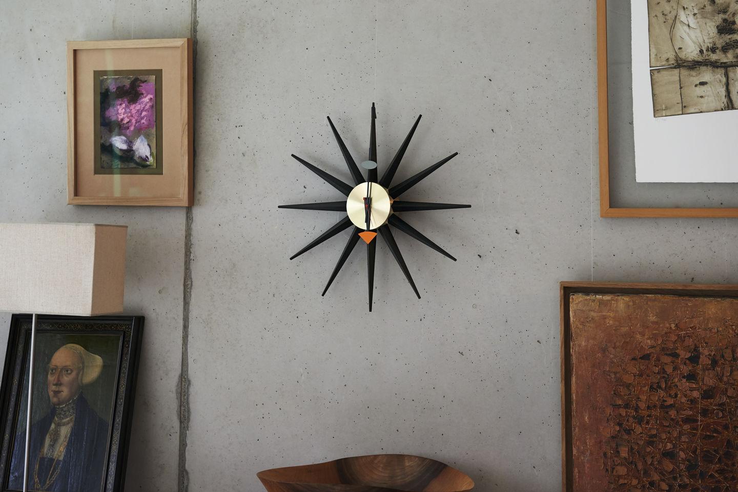 Contemporary George Nelson Sunburst Wall Clock by Vitra