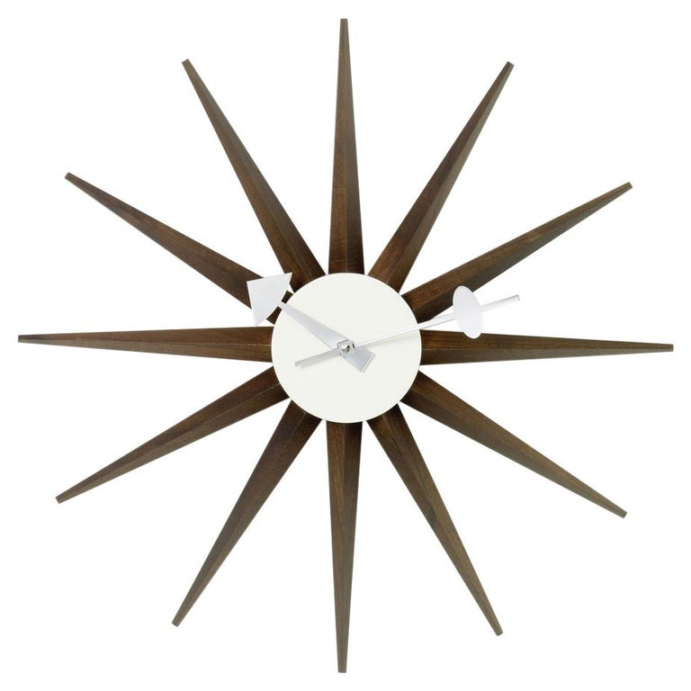 Nelson Sunburst Wall Clock by Vitra For Sale at 1stDibs