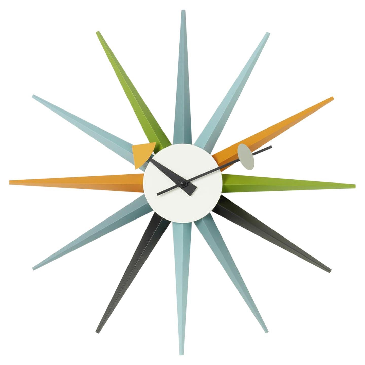 George Nelson Sunburst Wall Clock by Vitra For Sale at 1stDibs