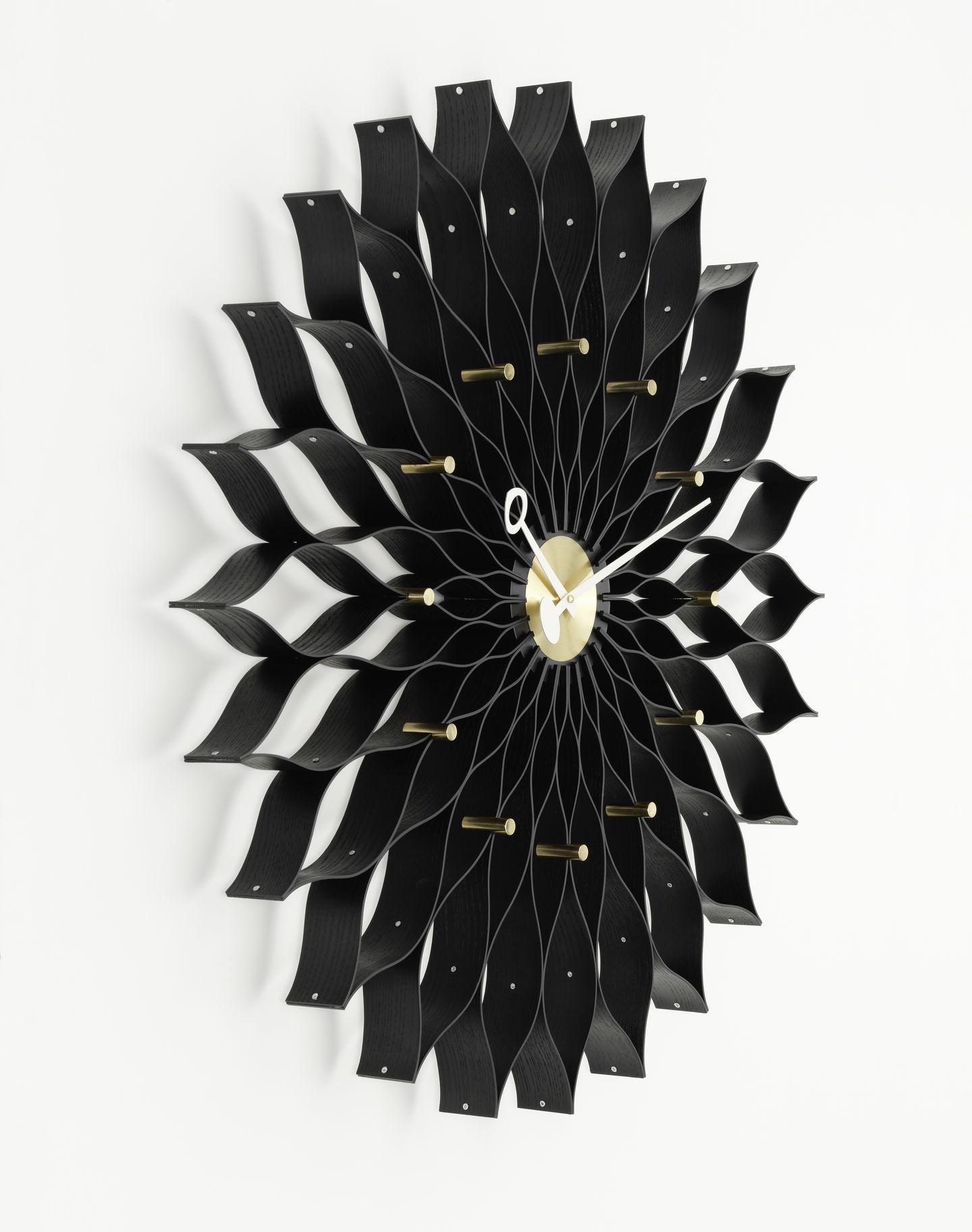 Swiss George Nelson Sunflower Wall Clock, Wood and Metal by Vitra