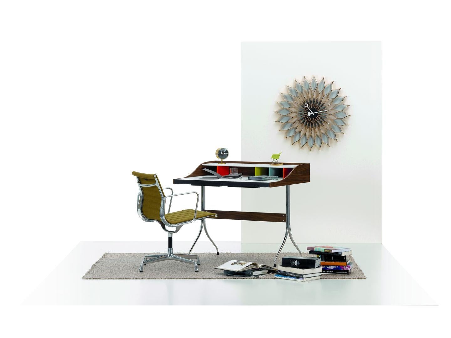 George Nelson Sunflower Wall Clock, Wood and Metal by Vitra 1