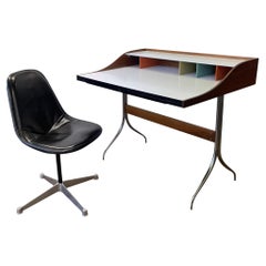 George Nelson Swag Leg Desk and Eames Herman Miller Chair, Circa 1960