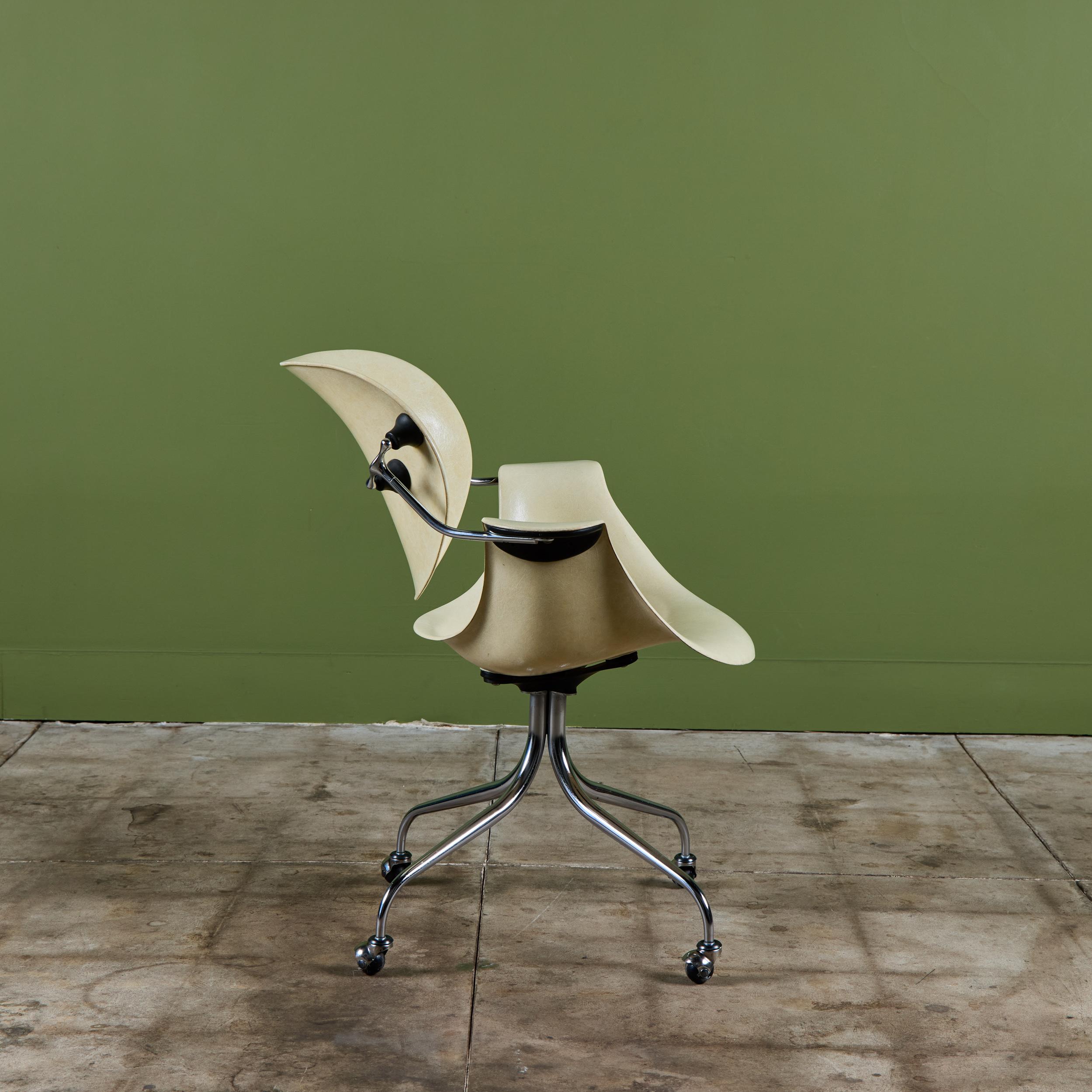 Mid-Century moderno George Nelson Swaged Leg Desk Chair for Herman Miller in vendita