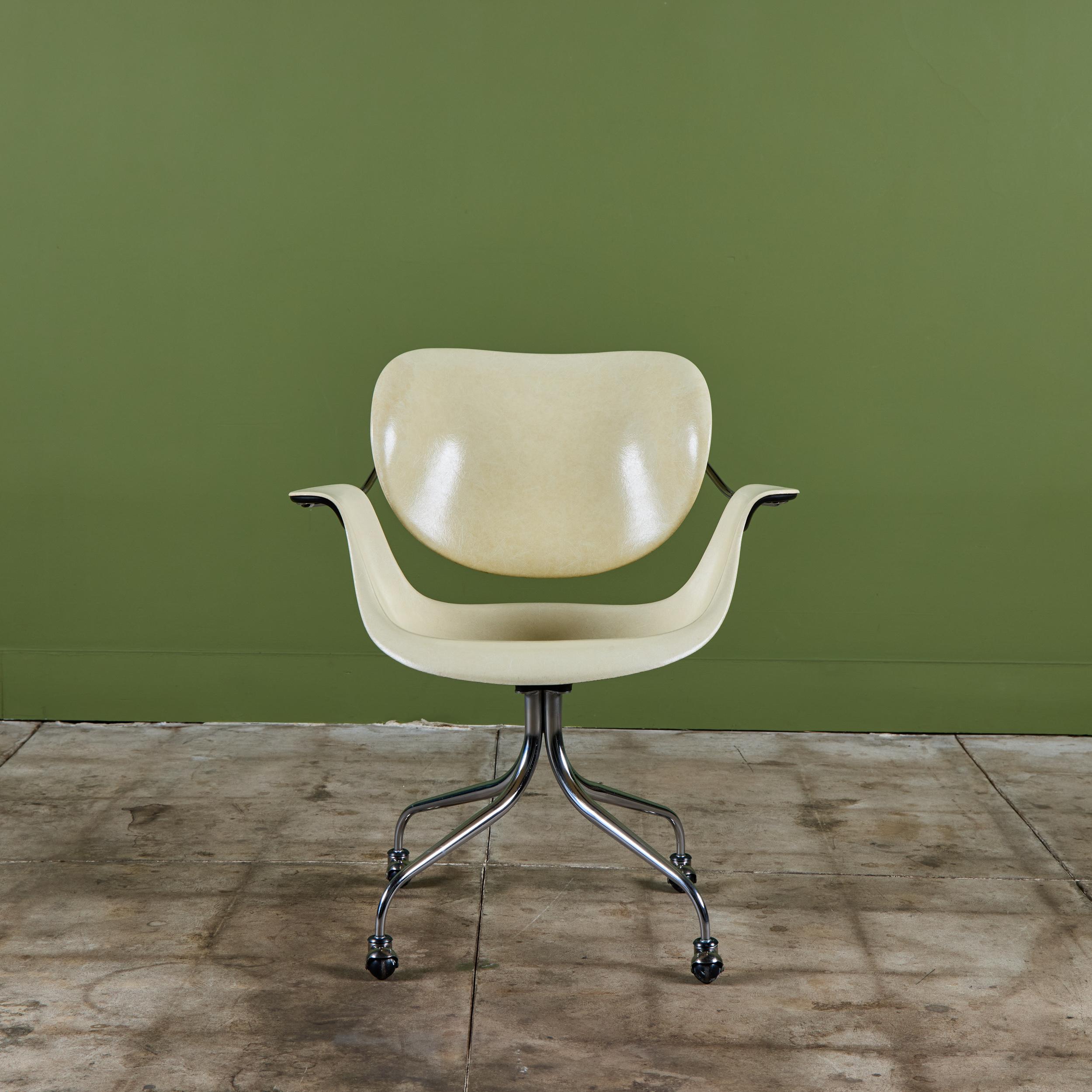 Americano George Nelson Swaged Leg Desk Chair for Herman Miller in vendita