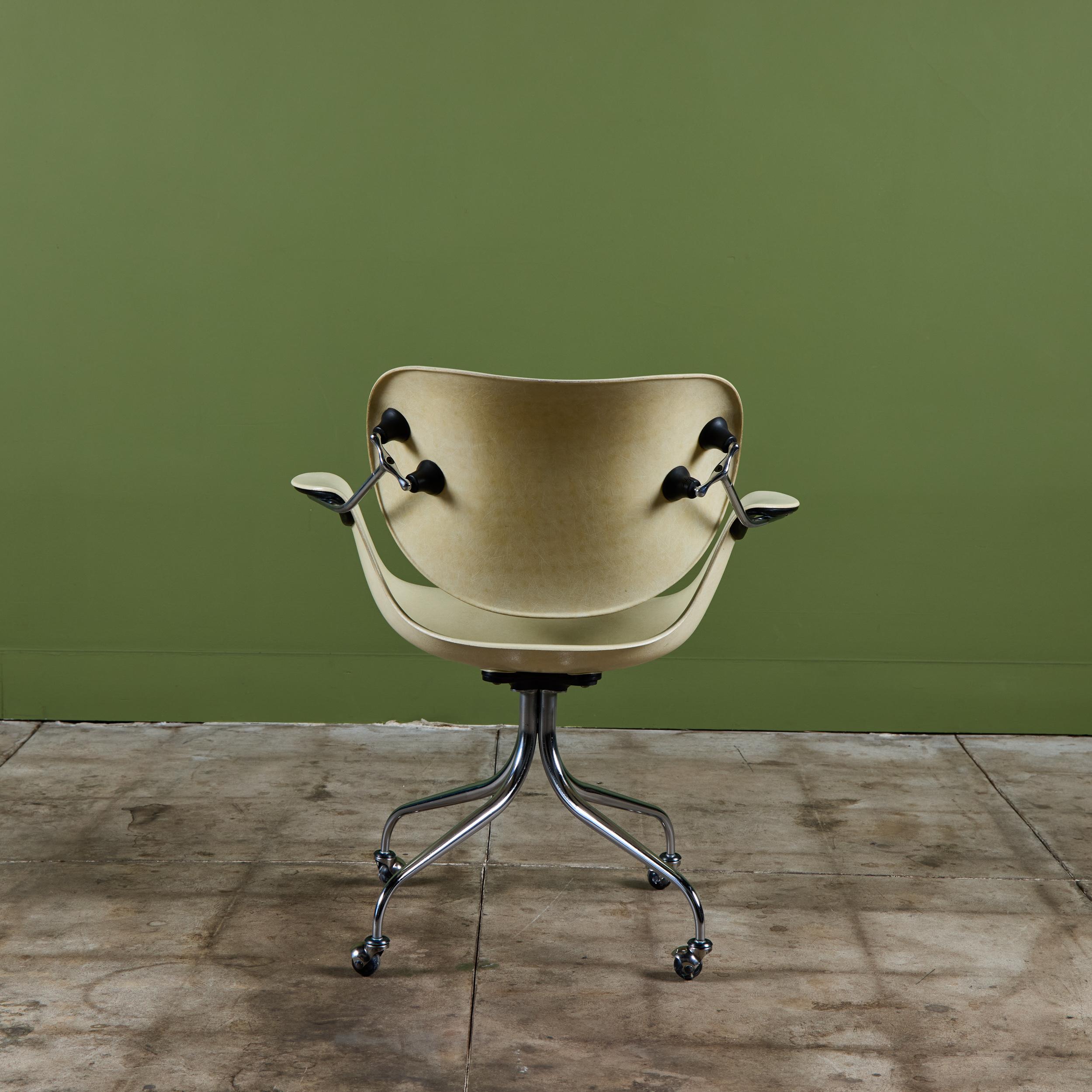 Metà XX secolo George Nelson Swaged Leg Desk Chair for Herman Miller in vendita