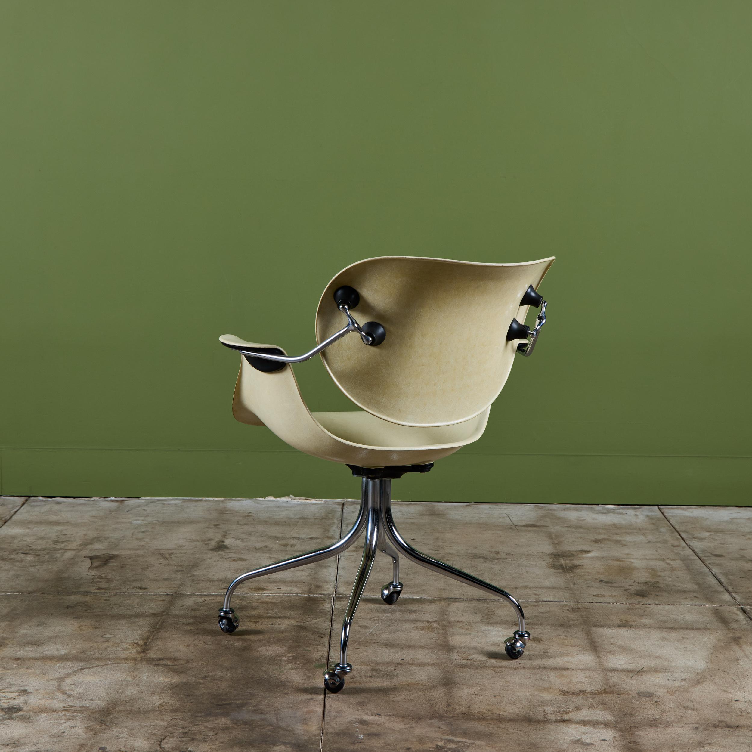 Metallo George Nelson Swaged Leg Desk Chair for Herman Miller in vendita